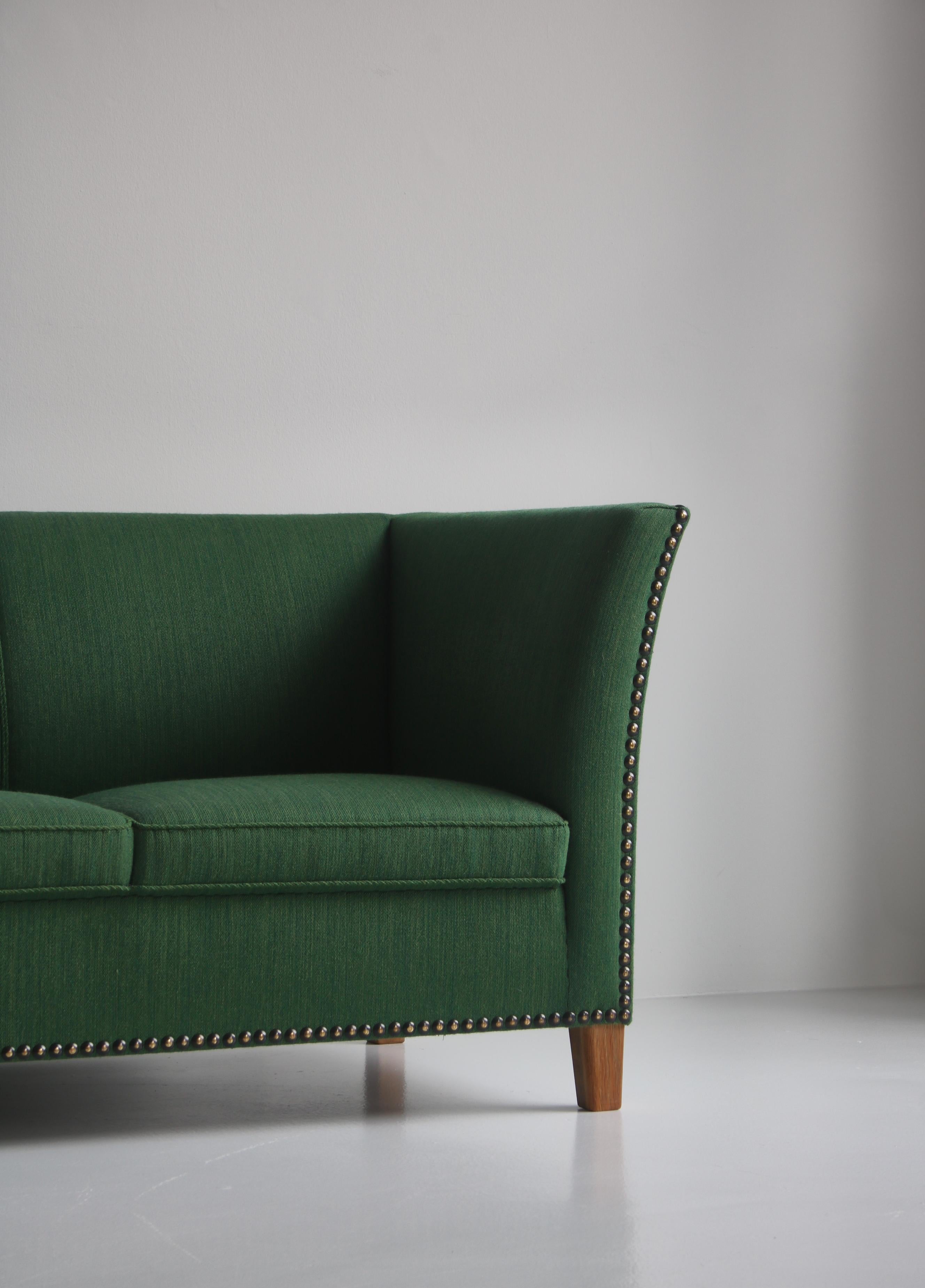 burrard forest green sofa