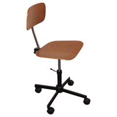 Danish Modern Kevi Swiveling Task Chair in Teak by Jorgen Rasmussen for Rabami