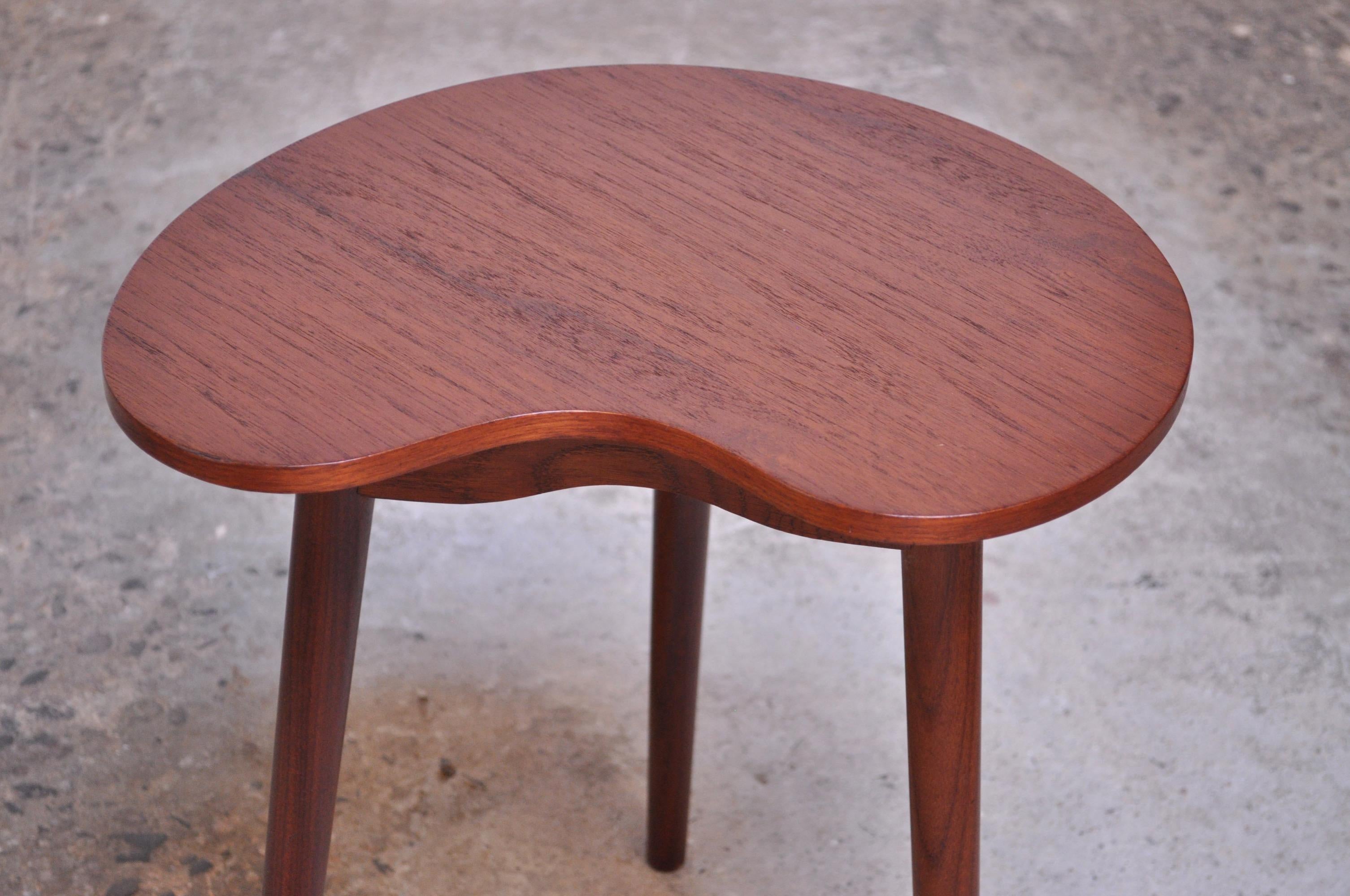 Danish Modern Kidney Teak Side Table by Gorm-Møbler 6