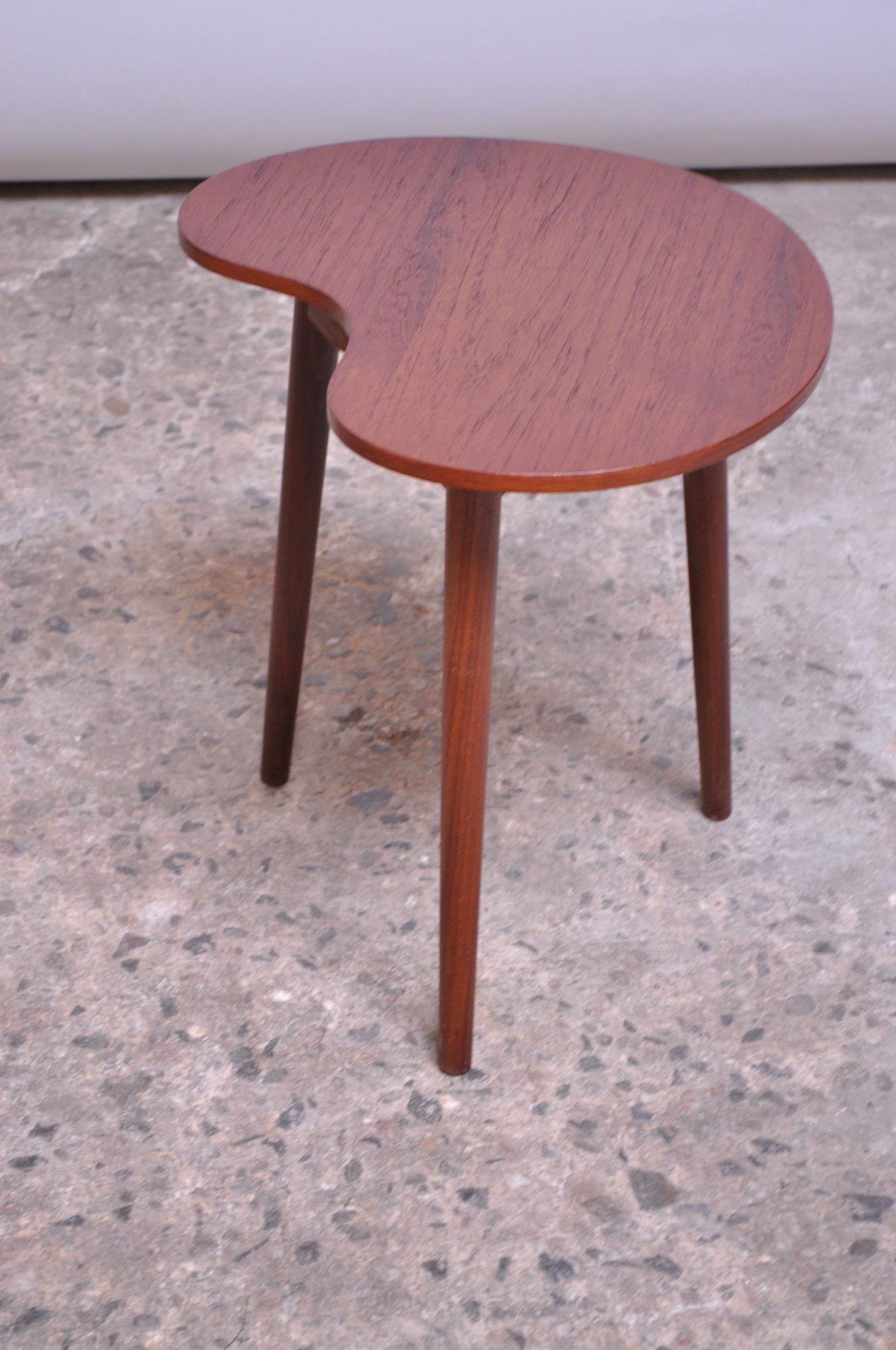 Danish Modern Kidney Teak Side Table by Gorm-Møbler 3