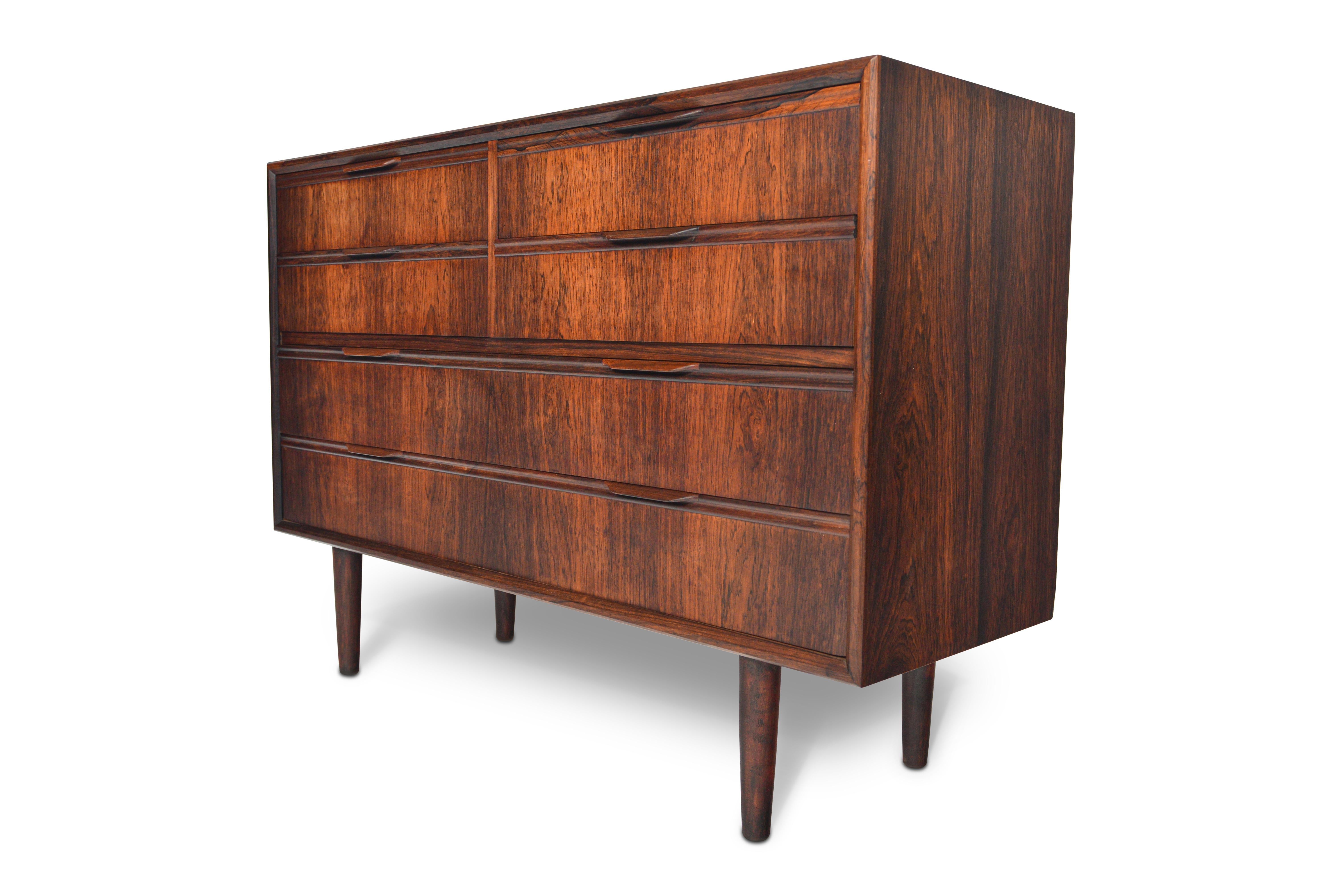 20th Century Danish Modern Knud Nielsen Low Rosewood Dresser