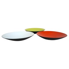 Cuencos Krenit Modernos Daneses 3 Platos Planos Herbert Krenchel/Torben Ørskov Dinamarca
