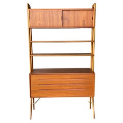 Danish Modern Kurt Ostervig Teak Freestanding Wall Unit or Room Divider