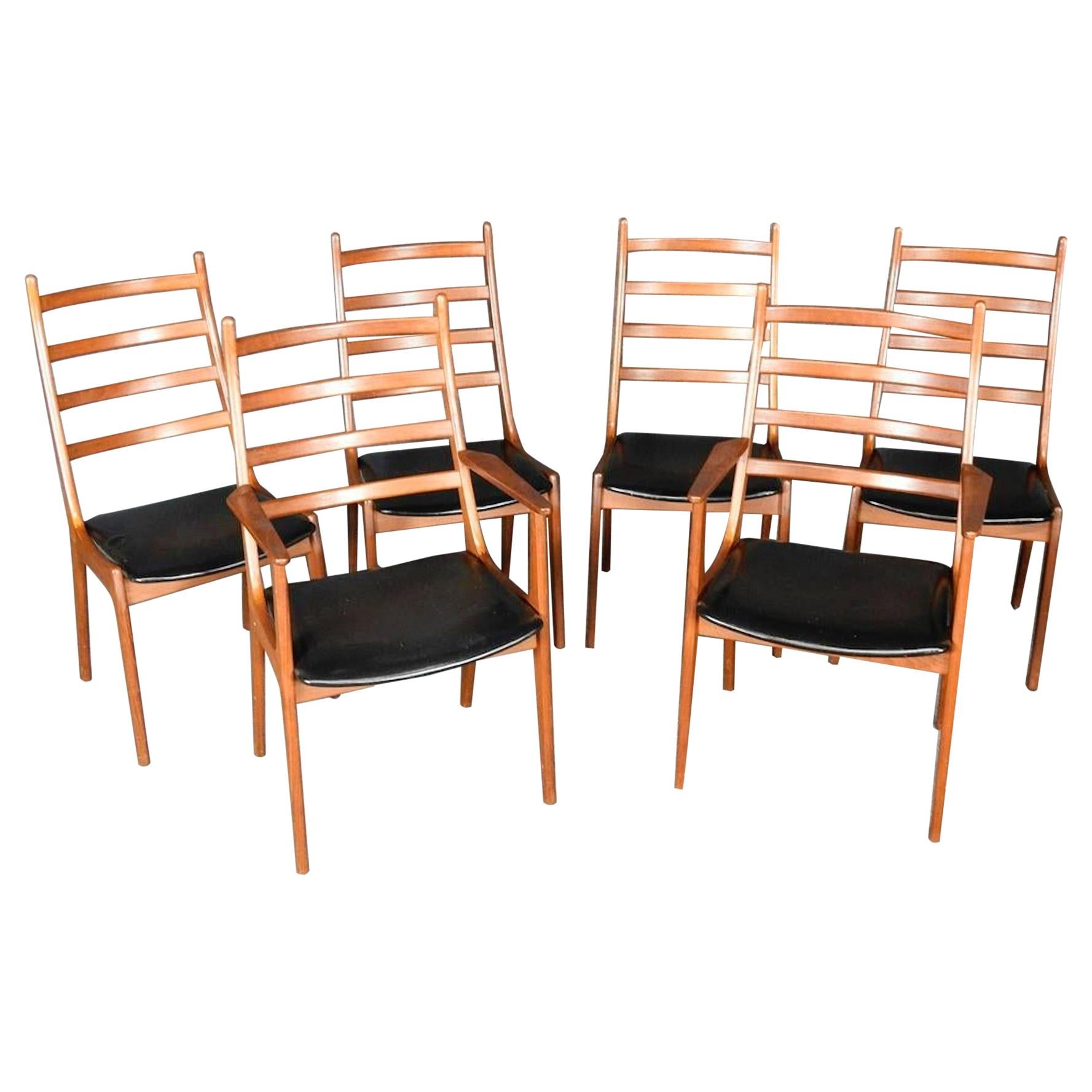 Danish Modern Ladder Back Chairs