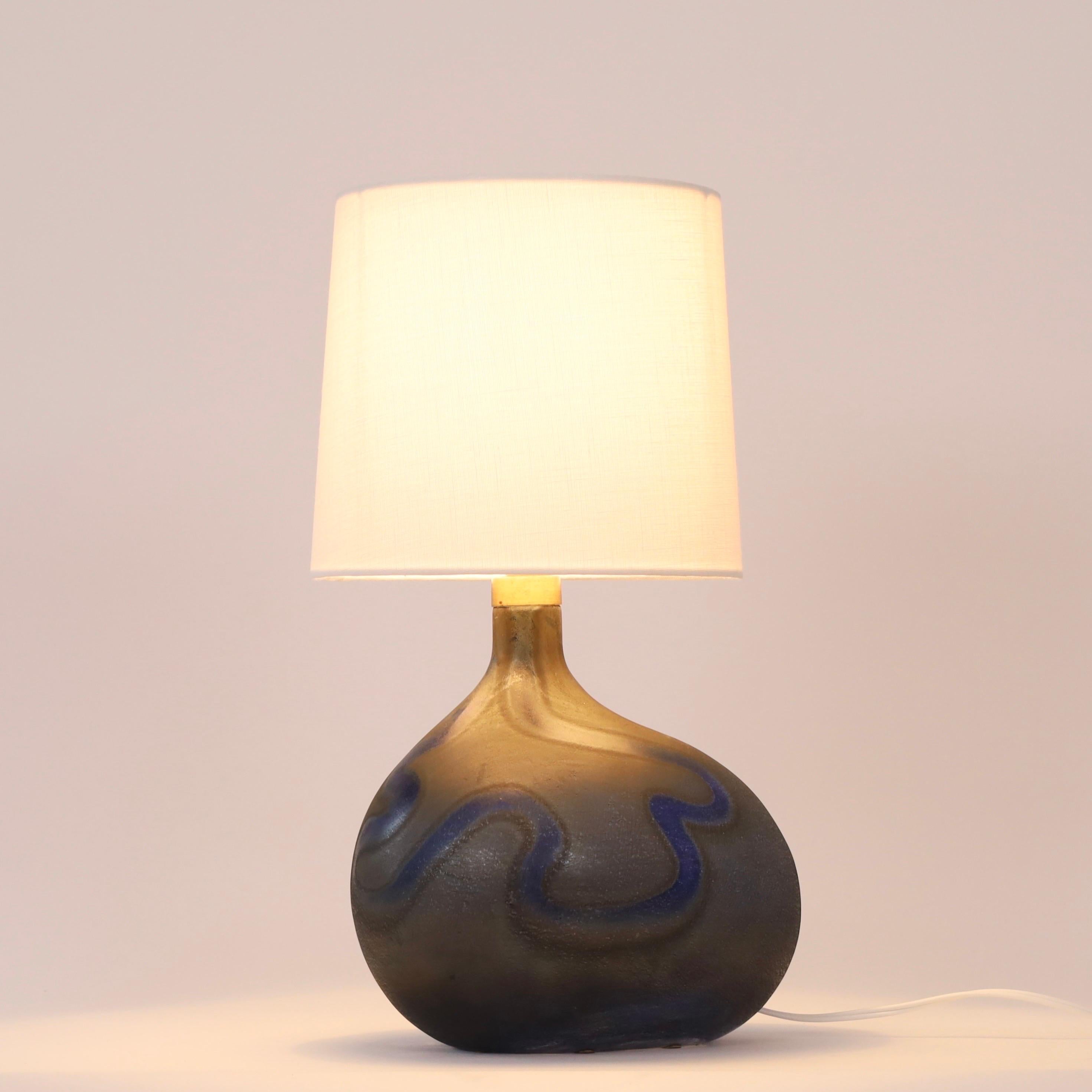Glass Danish Modern Lamp Art by Michael Bang for Holmegaard, 1970s, Denmark For Sale