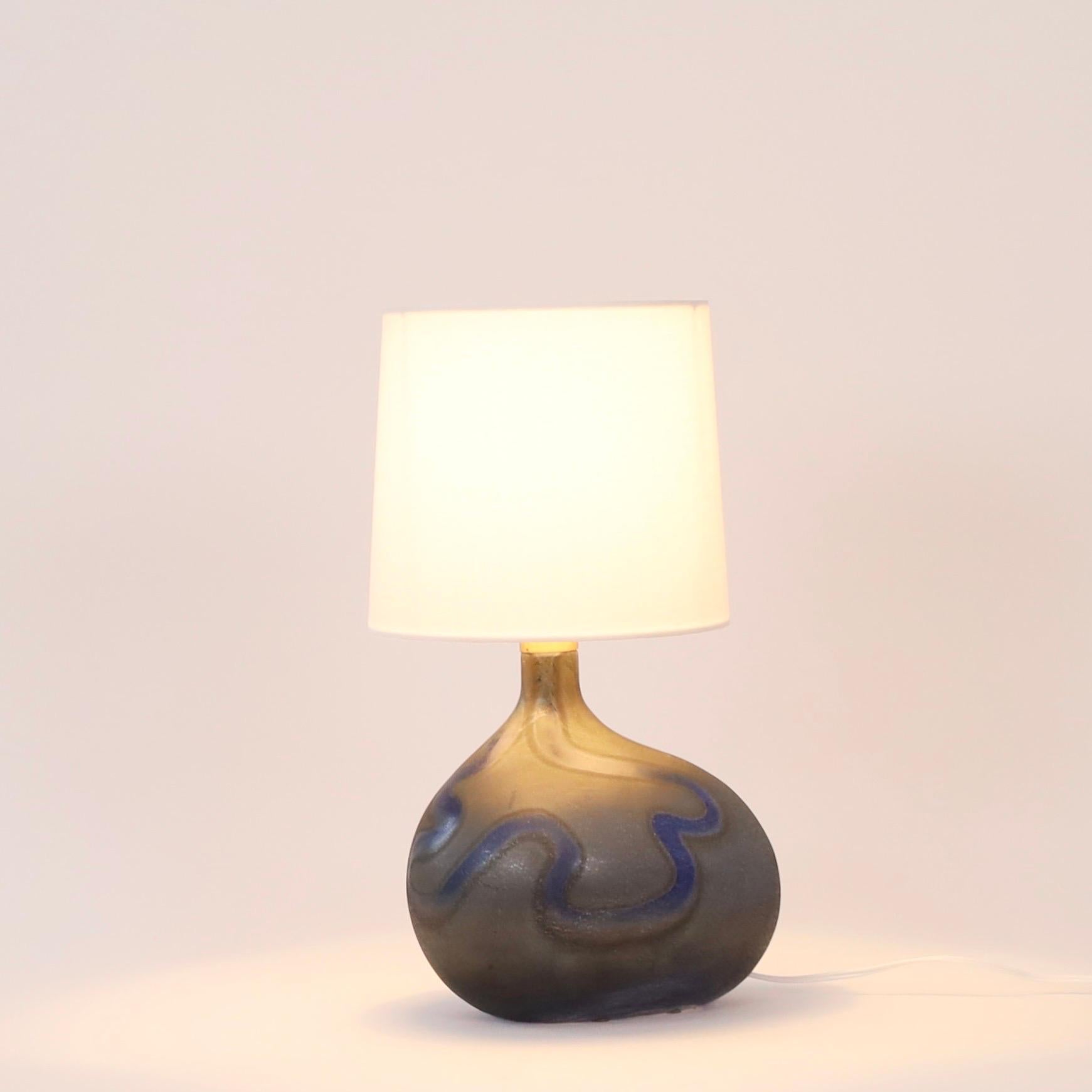 Glass Danish Modern Lamp Art by Michael Bang for Holmegaard, 1970s, Denmark For Sale
