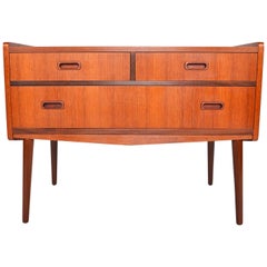 Danish Modern Large Atomic Three-Drawer Teak Chest