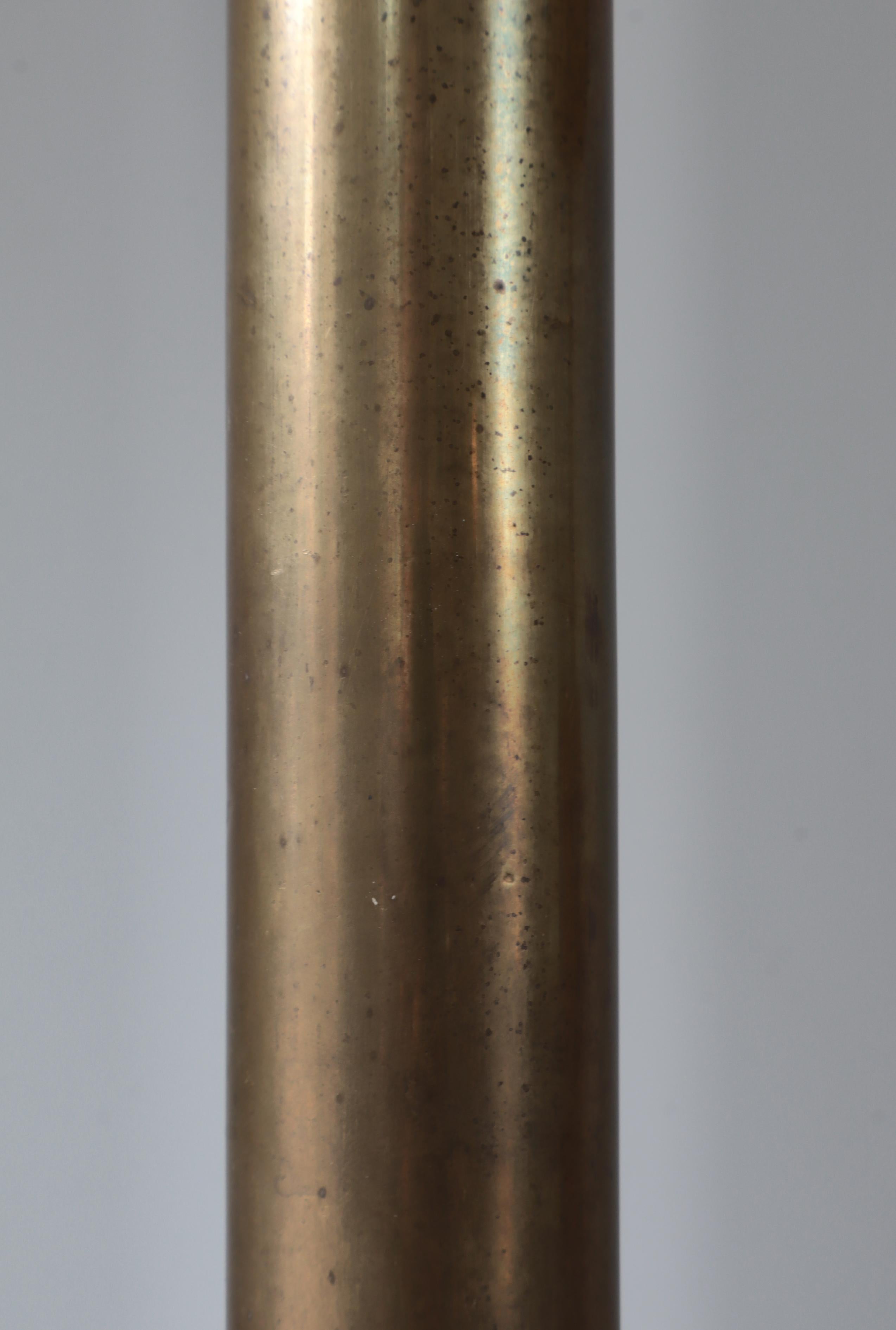 Dänische moderne große Stehlampen aus patiniertem Messing von Kay Kørbing, 1960er Jahre im Angebot 9