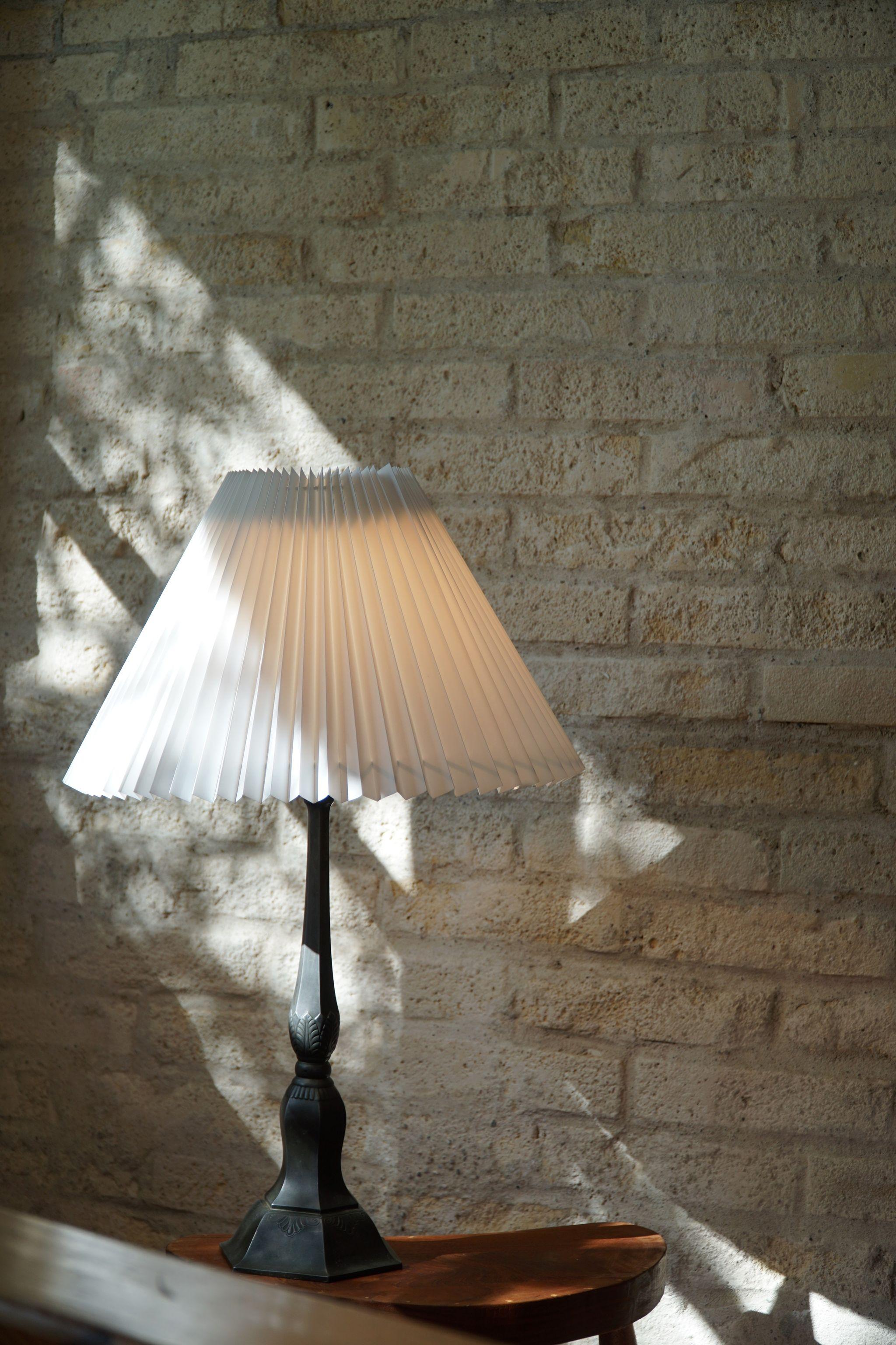 Danish Modern Large Table Lamp from Just Andersen in Diskometal, 1920s 2