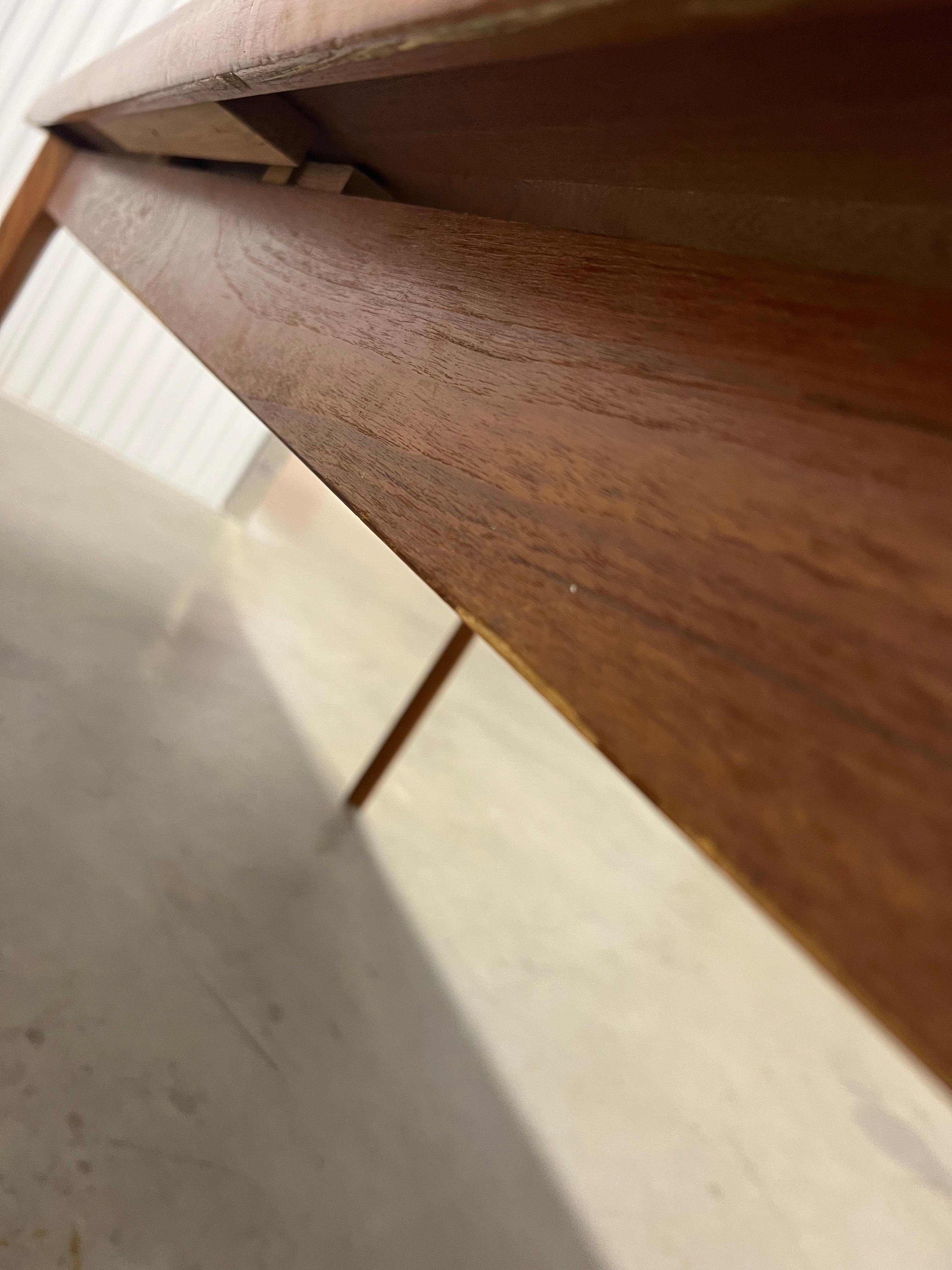 Danish Modern Large Teak Extendable Dining Table 8