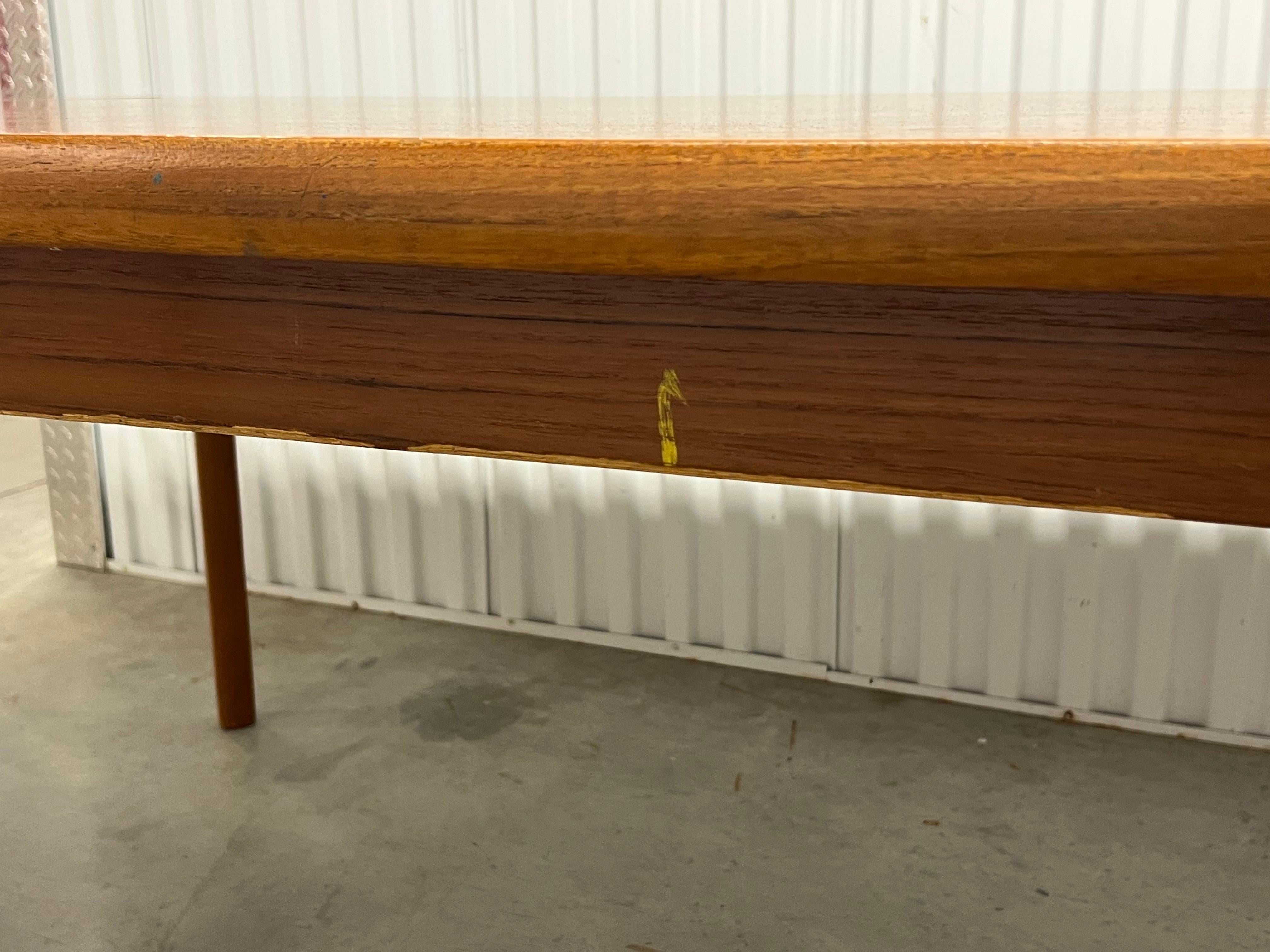 Danish Modern Large Teak Extendable Dining Table 12