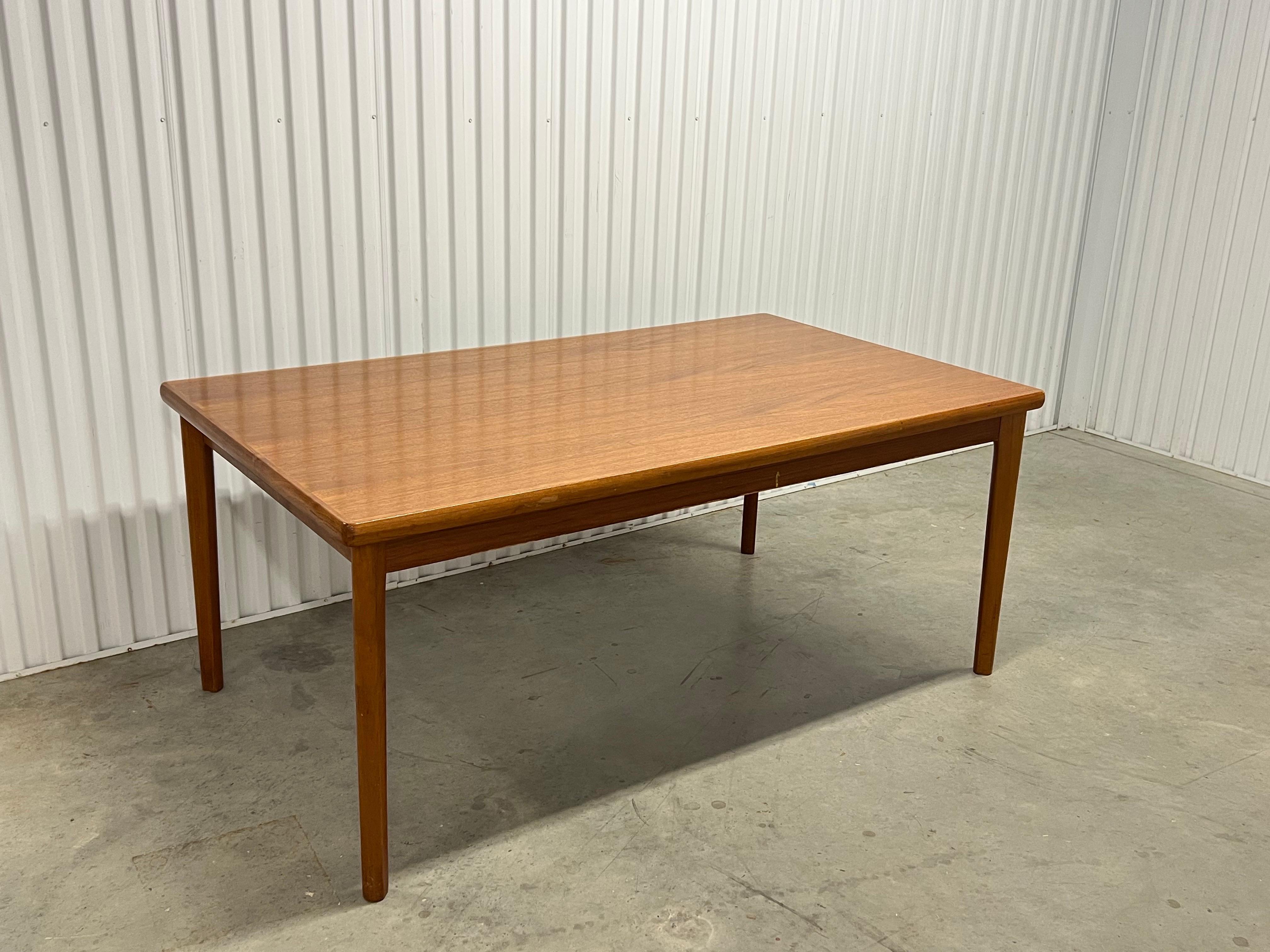 Mid-Century Modern Danish Modern Large Teak Extendable Dining Table