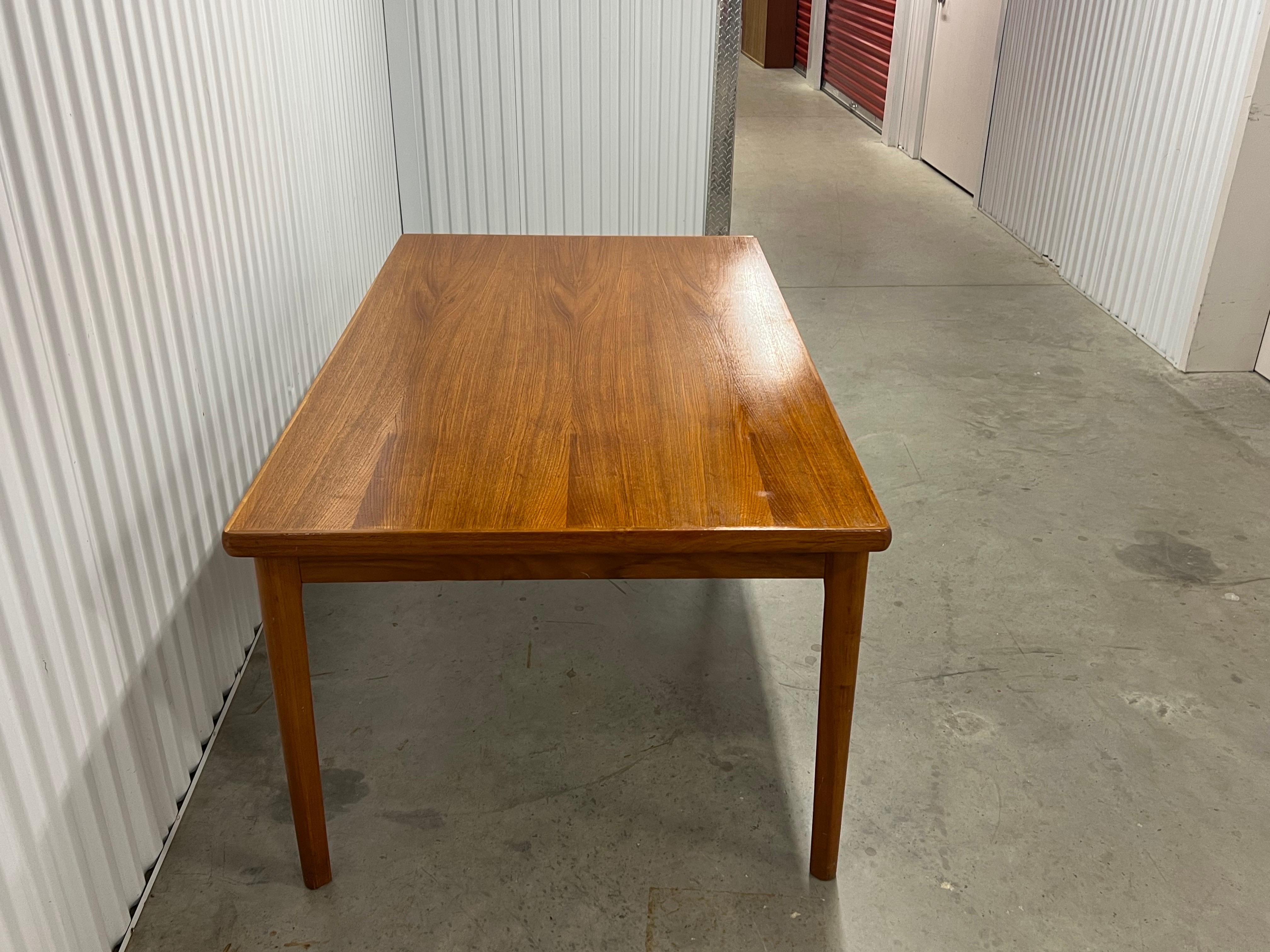 Late 20th Century Danish Modern Large Teak Extendable Dining Table