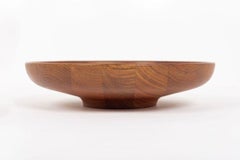 Danish Modern Large Teak Wood Bowl by Henning Koppel for Georg Jensen, 1960s