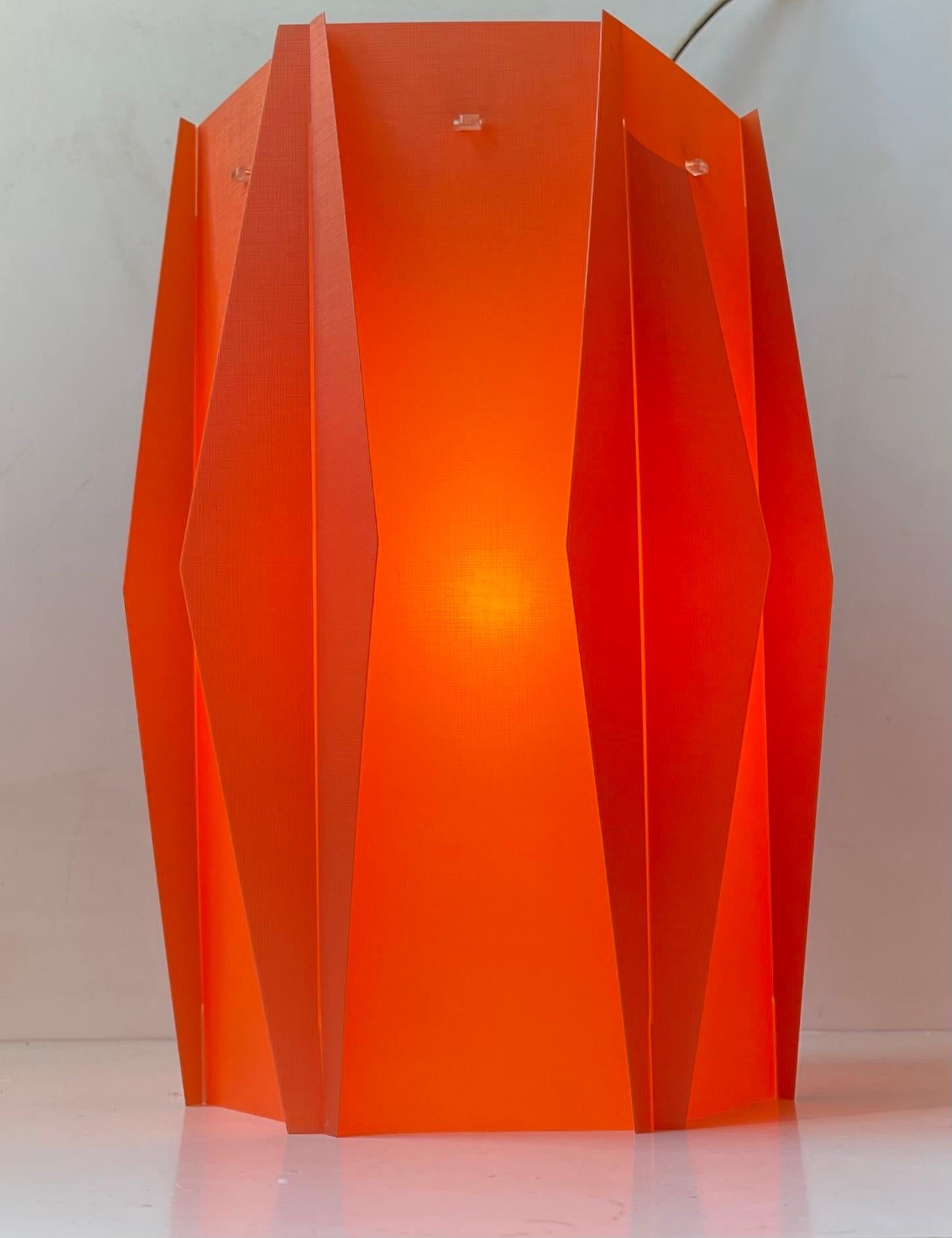 Acrylique Lampe suspendue The Moderns Lars Eiler Schiøler Coral Harlequin pour Hoyrup, années 1960 en vente