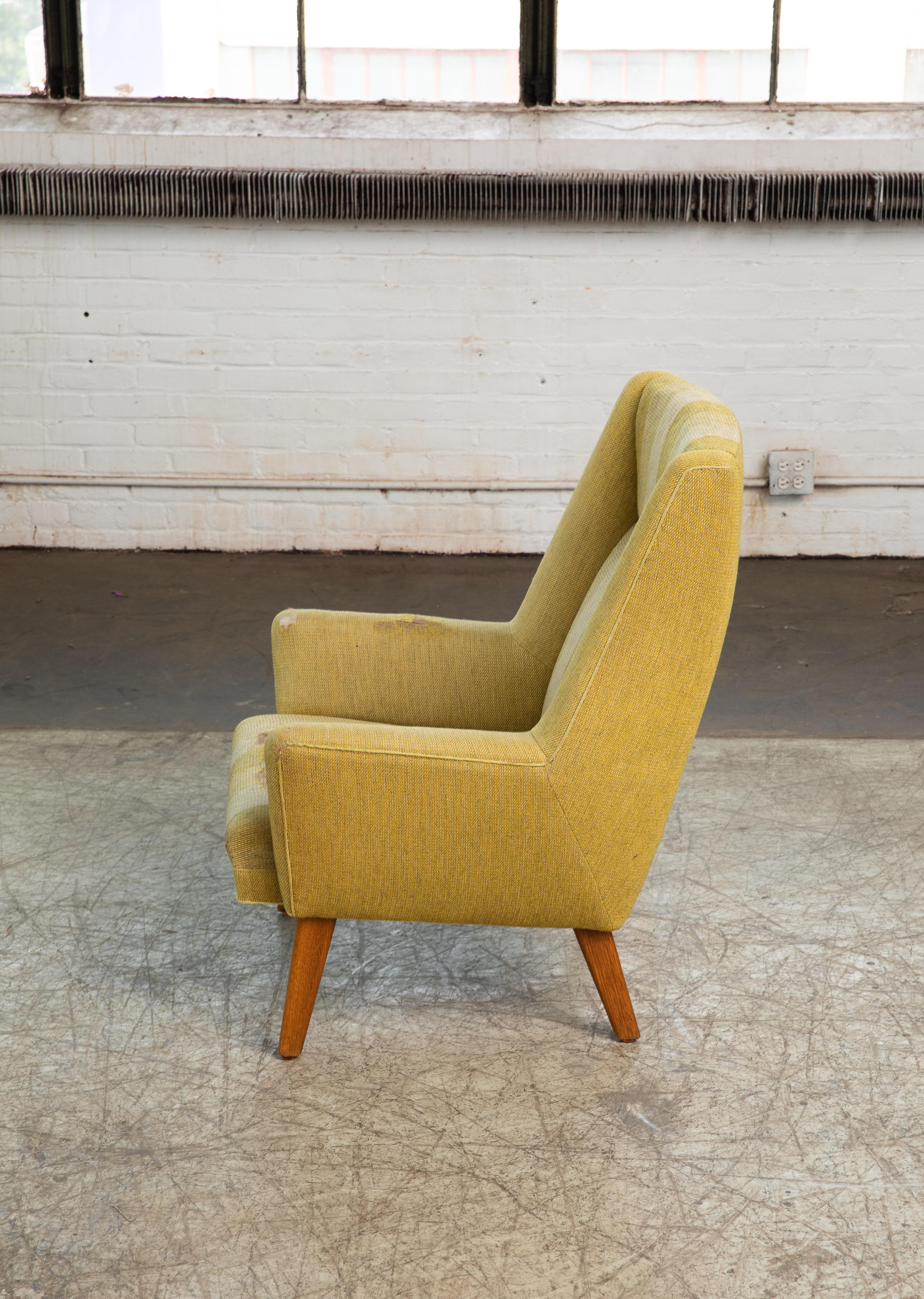Mid-20th Century Danish Modern Late 1950's Lounge Chair 