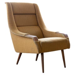 Danish Modern Late 1950's Lounge Chair with Teak Accents
