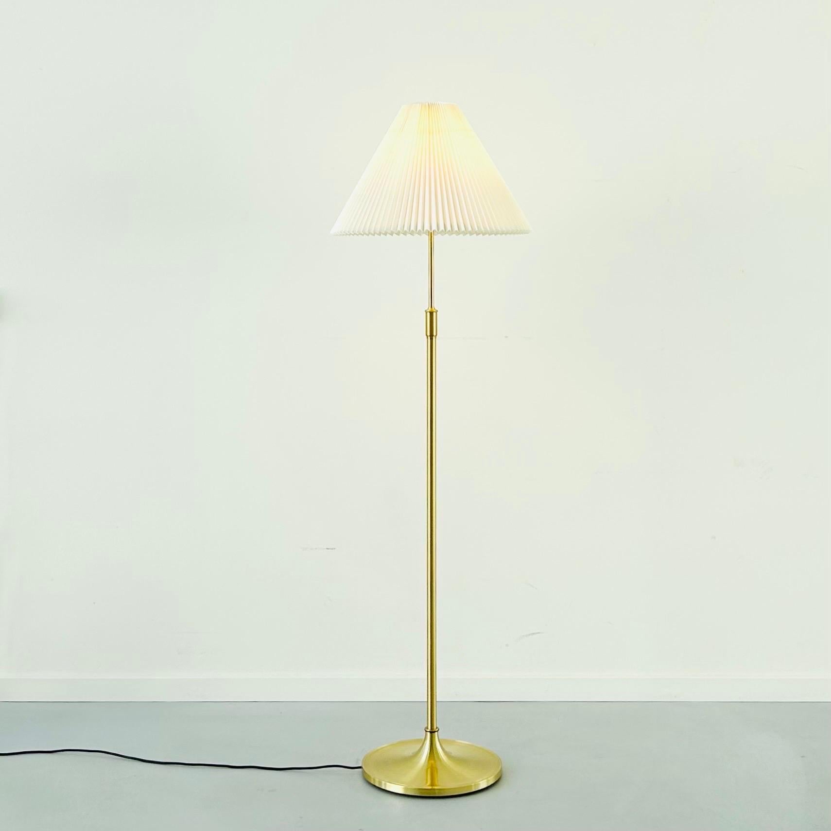 Mid-20th Century Danish Modern Le Klint brass floor Lamp, 1960s, Denmark For Sale