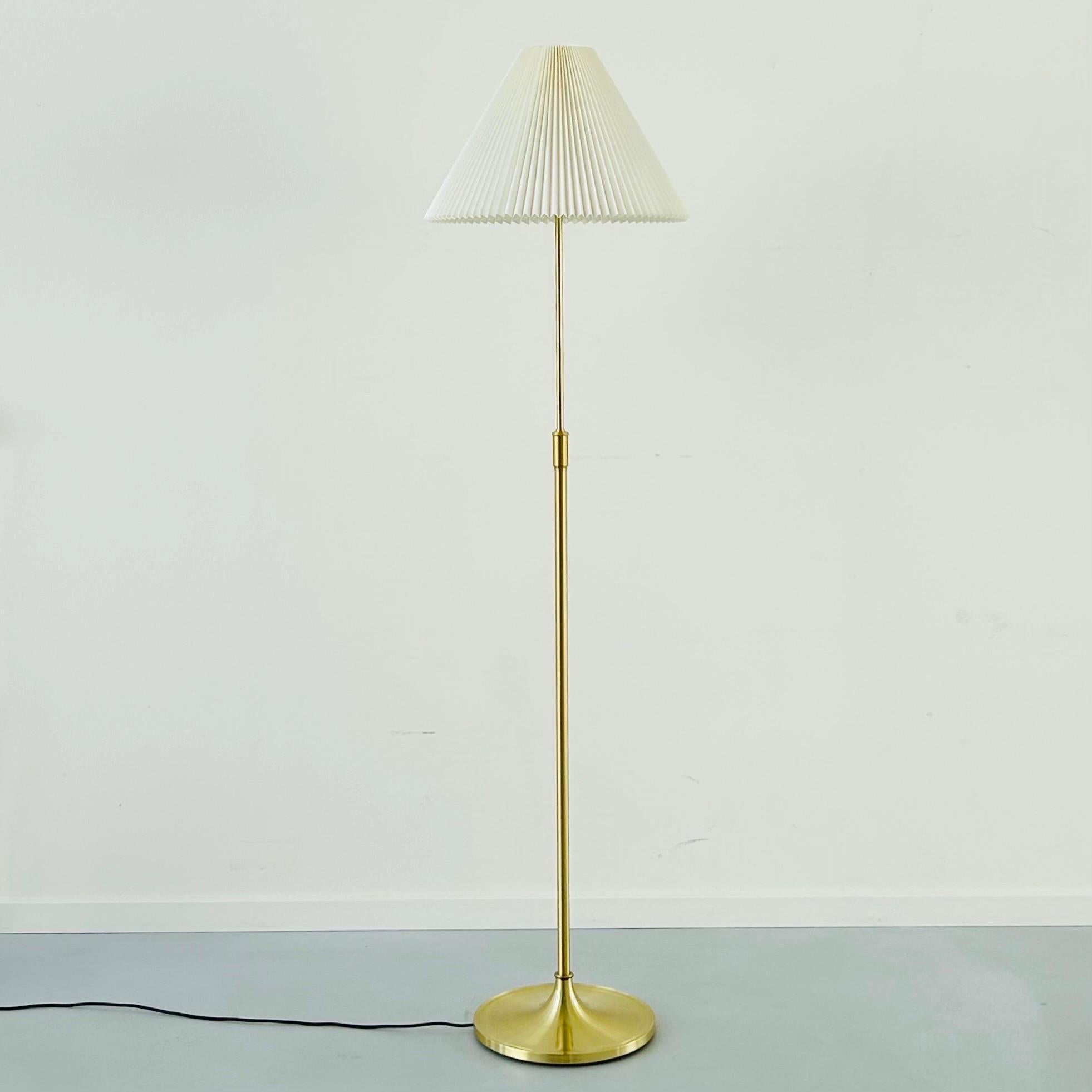 Danish Modern Le Klint brass floor Lamp, 1960s, Denmark For Sale 1