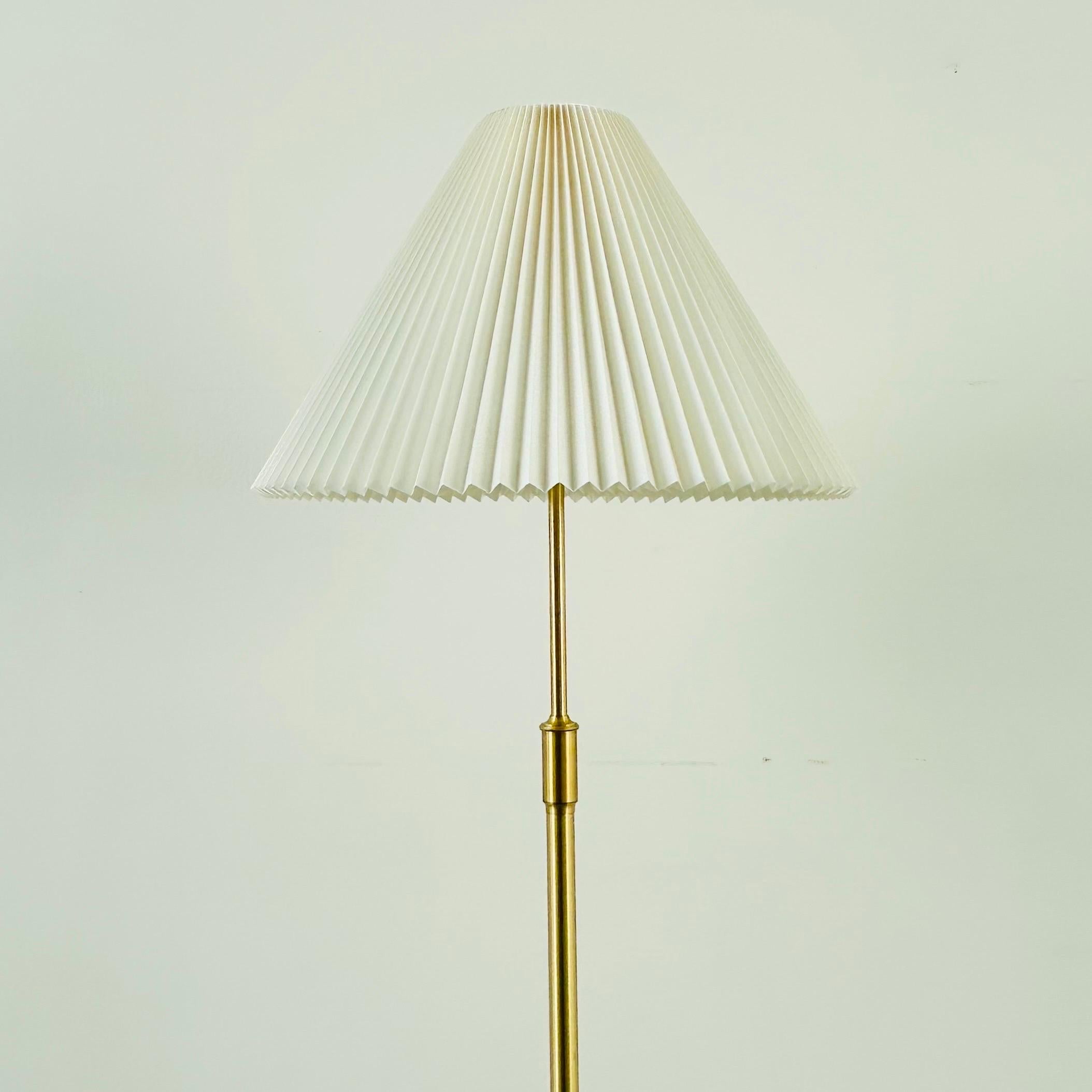 Danish Modern Le Klint brass floor Lamp, 1960s, Denmark For Sale 2