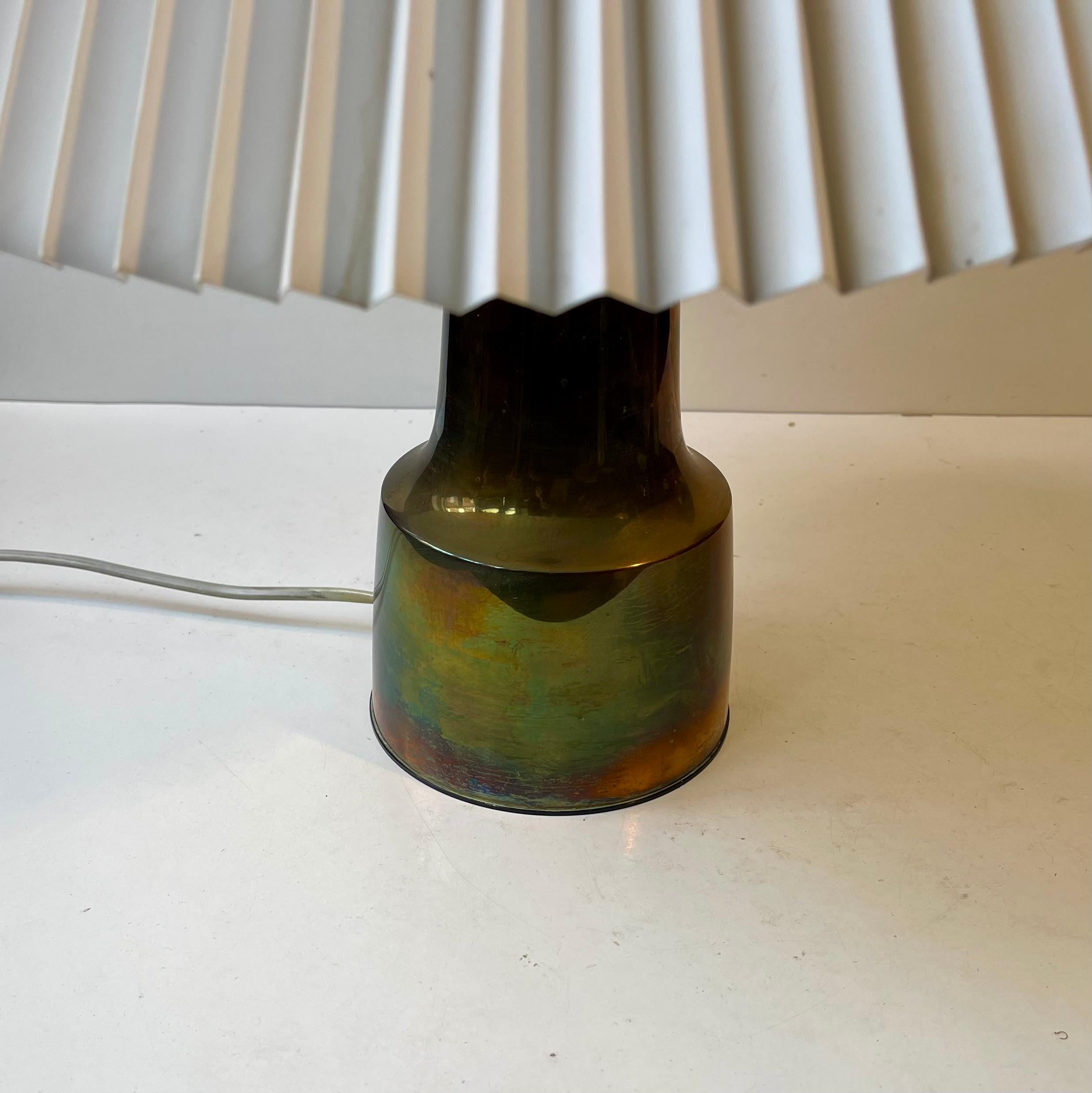 Danish Modern Le Klint & Hans Bunde Brass Table Lamps for Carl M. Cohr 6