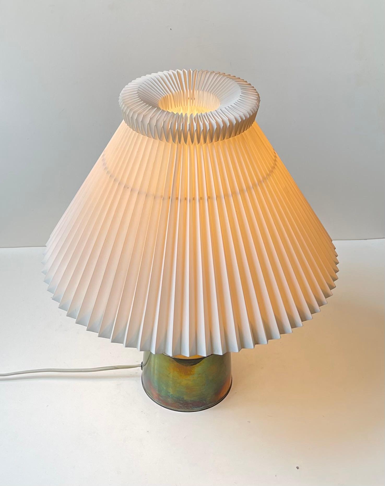 Danish Modern Le Klint & Hans Bunde Brass Table Lamps for Carl M. Cohr 7