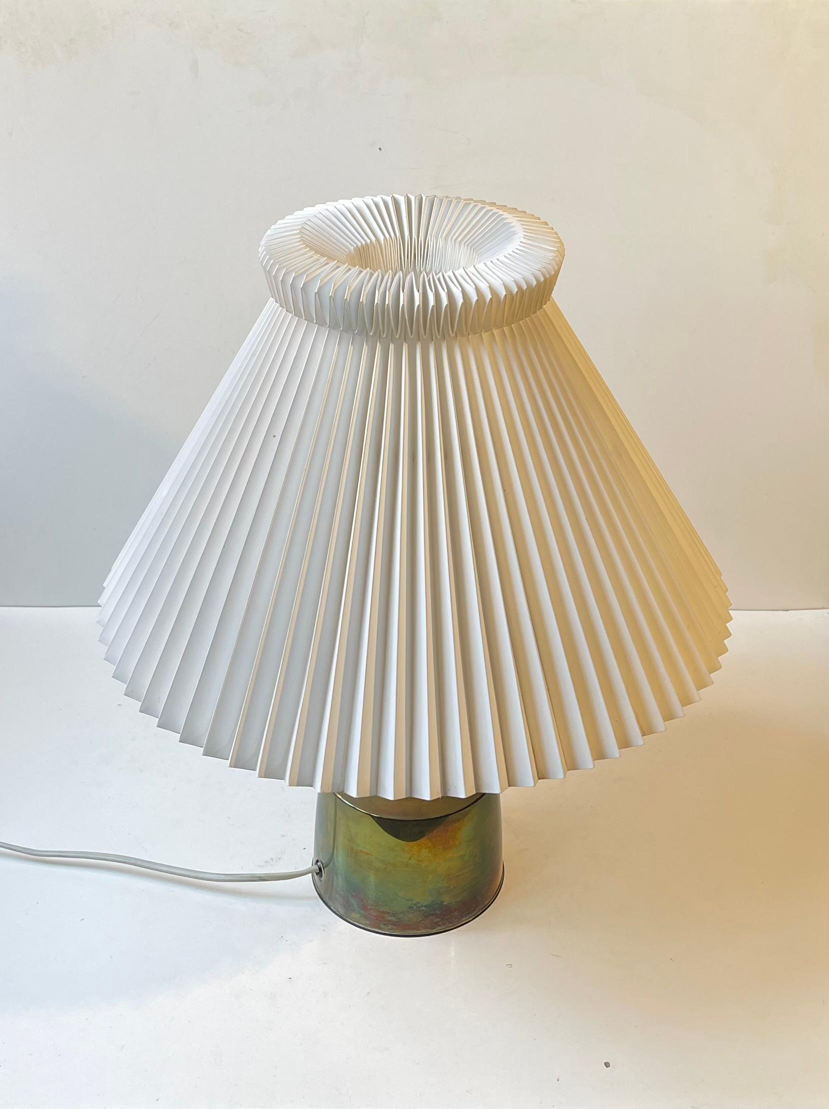Danish Modern Le Klint & Hans Bunde Brass Table Lamps for Carl M. Cohr 1