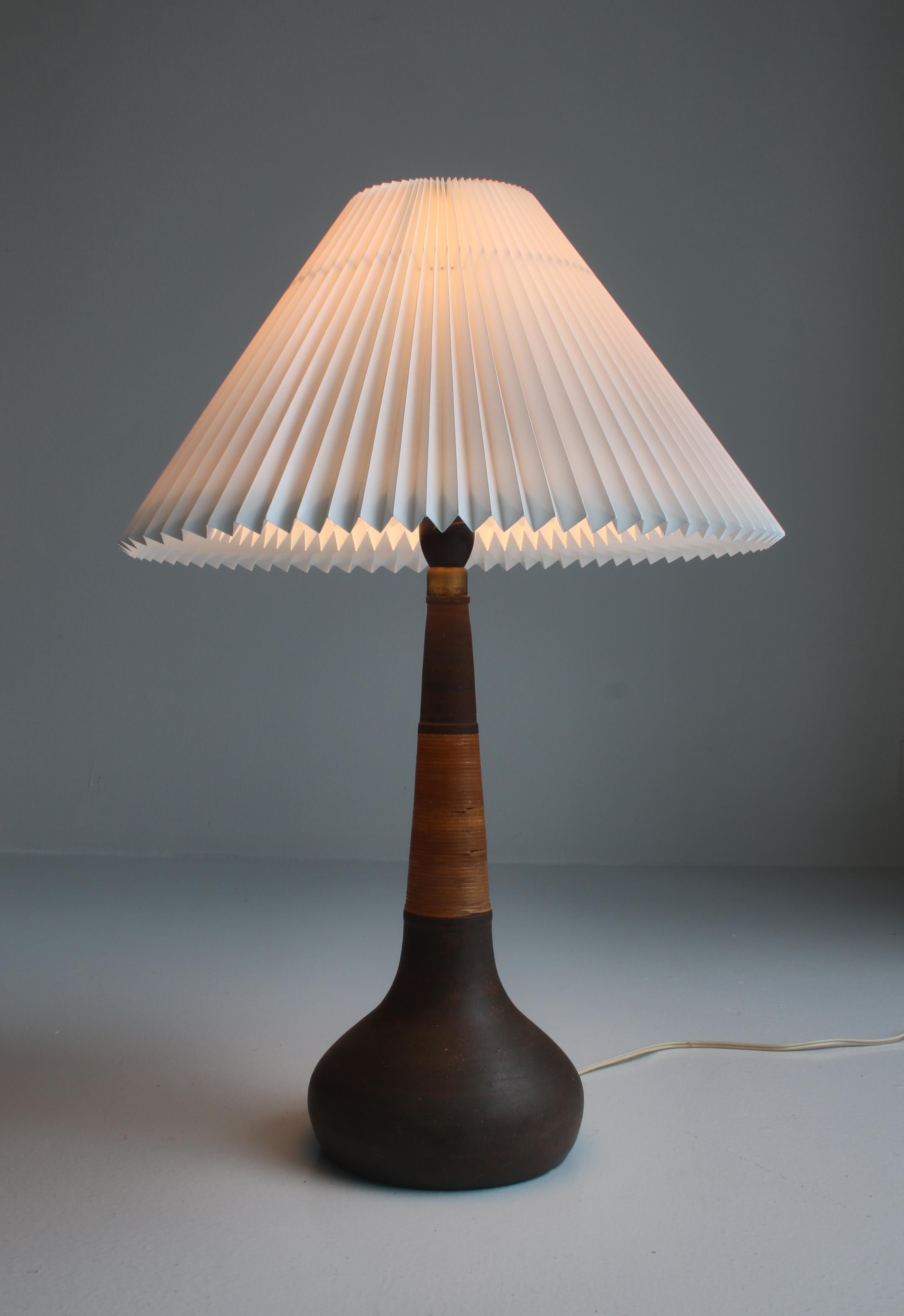 Acrylic Danish Modern Le Klint & Kähler Ceramics Table Lamp by Esben Klint, 1960s