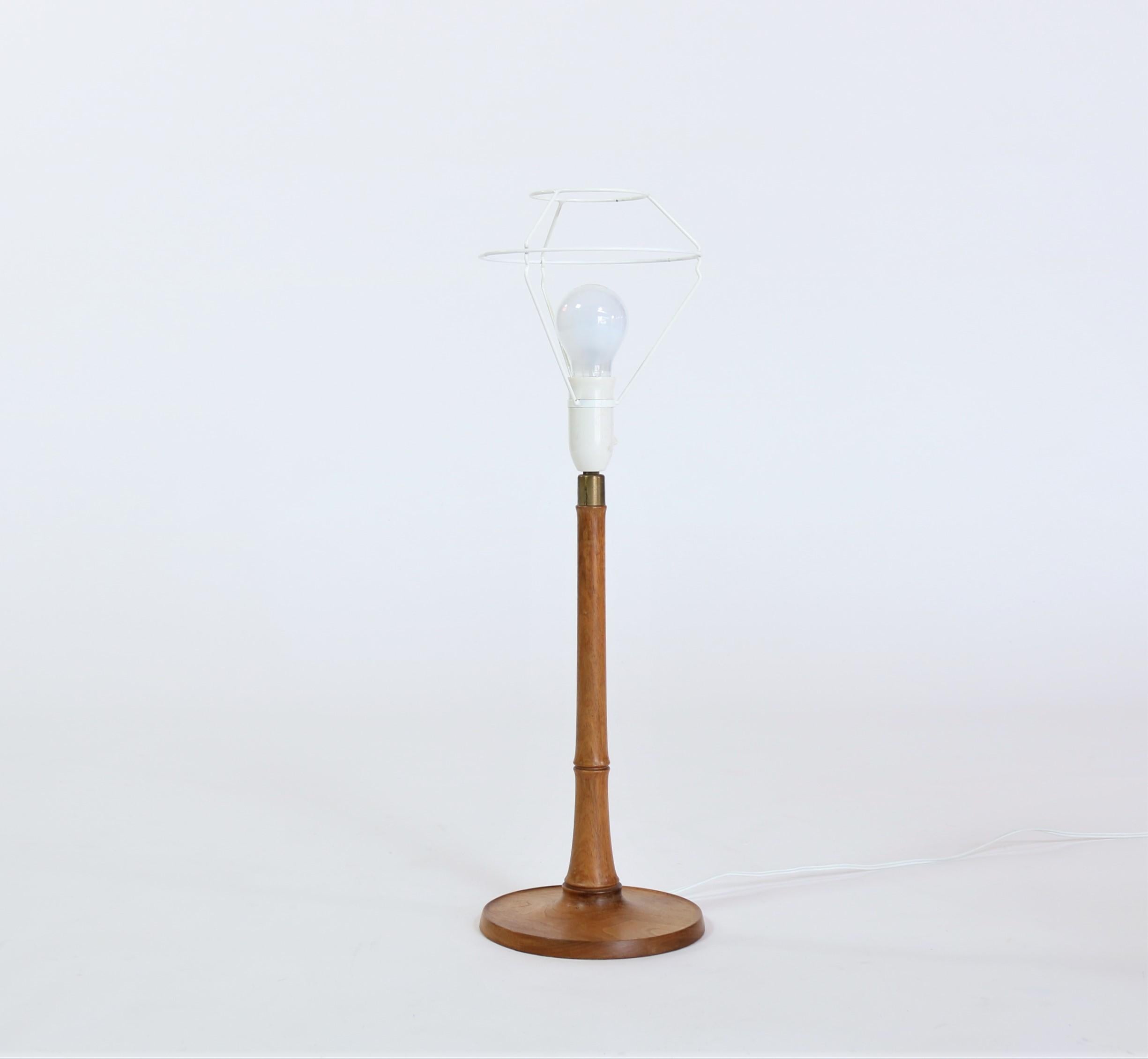 Acrylic Table Lamp by Esben Klint / Le Klint / Mahogany , 1954, Danish Modern 