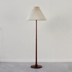 Danish Modern Le Klint oak wood floor lamp, 1950s, Denmark