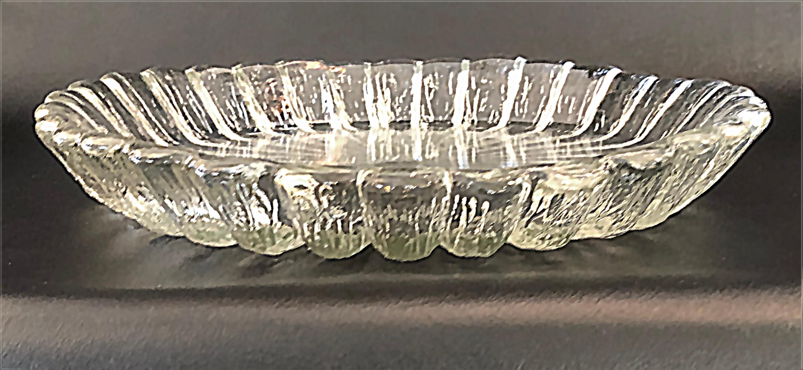 20th Century Danish Modern Lead Crystal Centerpiece Bowl by Sidse Werner for Holmegaard Glass For Sale