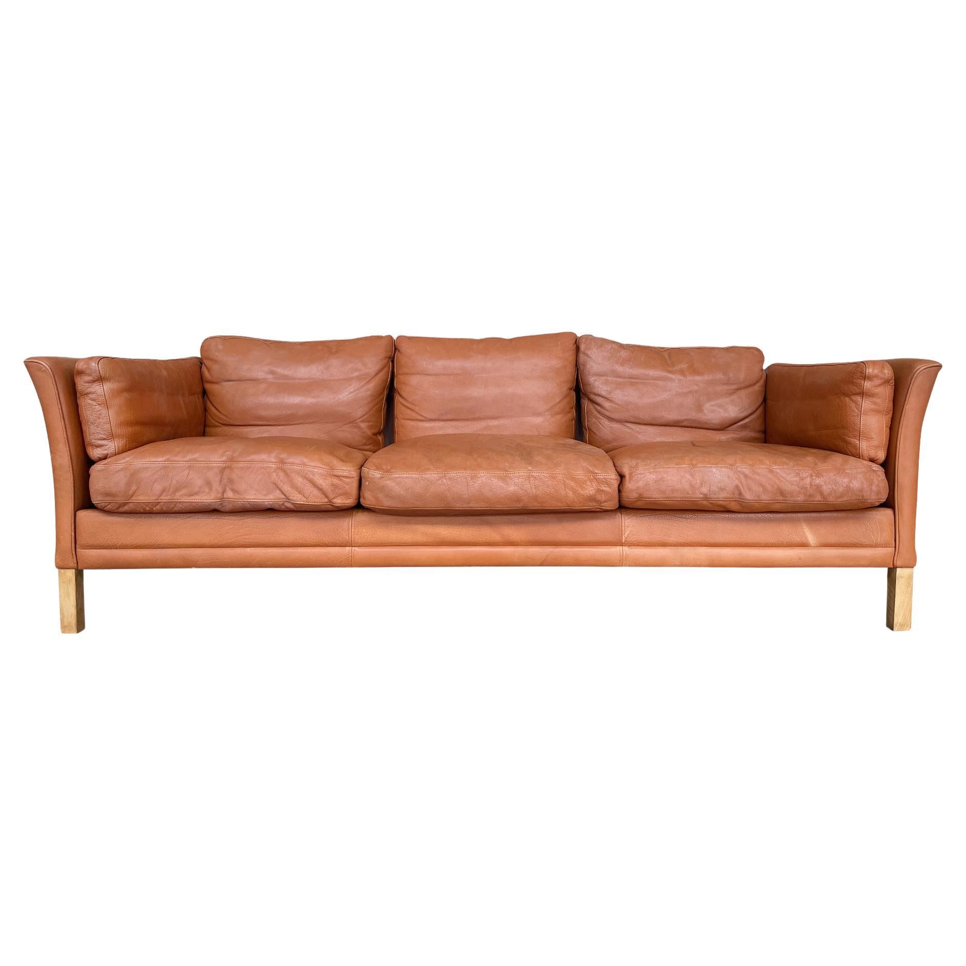 Danish Modern Leather Sofa by Mogens Hansen For Sale at 1stDibs | mogens  hansen leather sofa, danish leather sofa, mogens hansen sofa