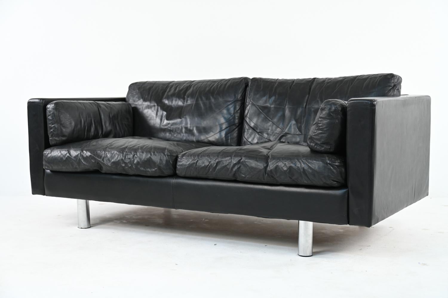 Danish Modern Leather Sofa Suite by Erik Jørgensen for Friis Møbler 12