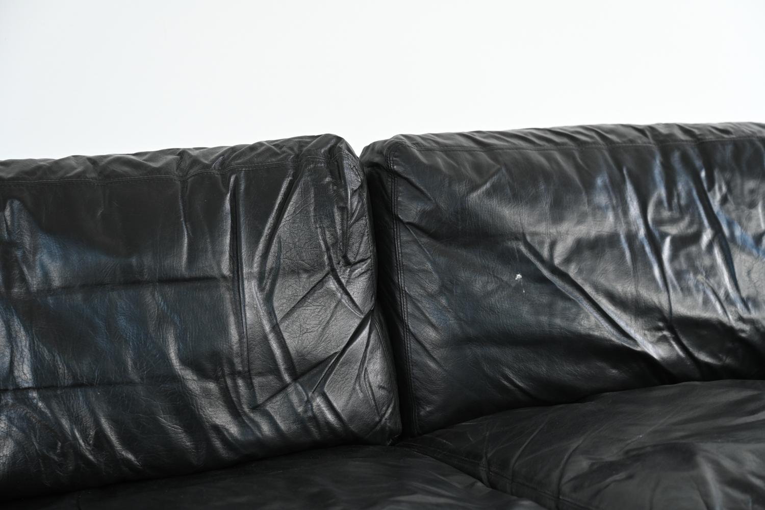 20th Century Danish Modern Leather Sofa Suite by Erik Jørgensen for Friis Møbler