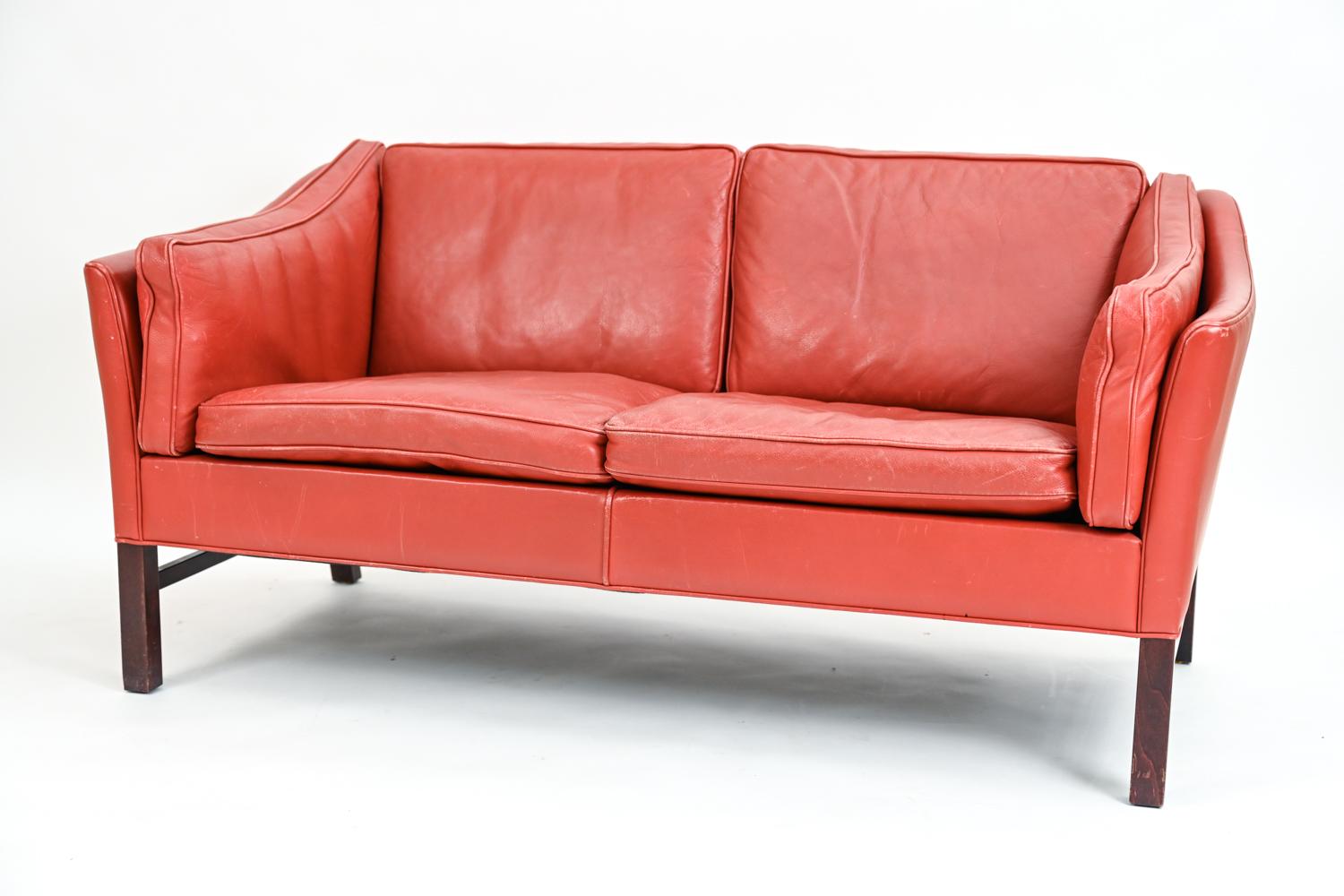 Danish Modern Leather Sofa Suite by Grant Mobelfabrik, c. 1970's For Sale 5