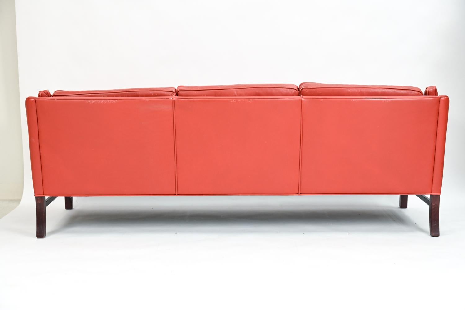 Danish Modern Leather Sofa Suite by Grant Mobelfabrik, c. 1970's For Sale 1