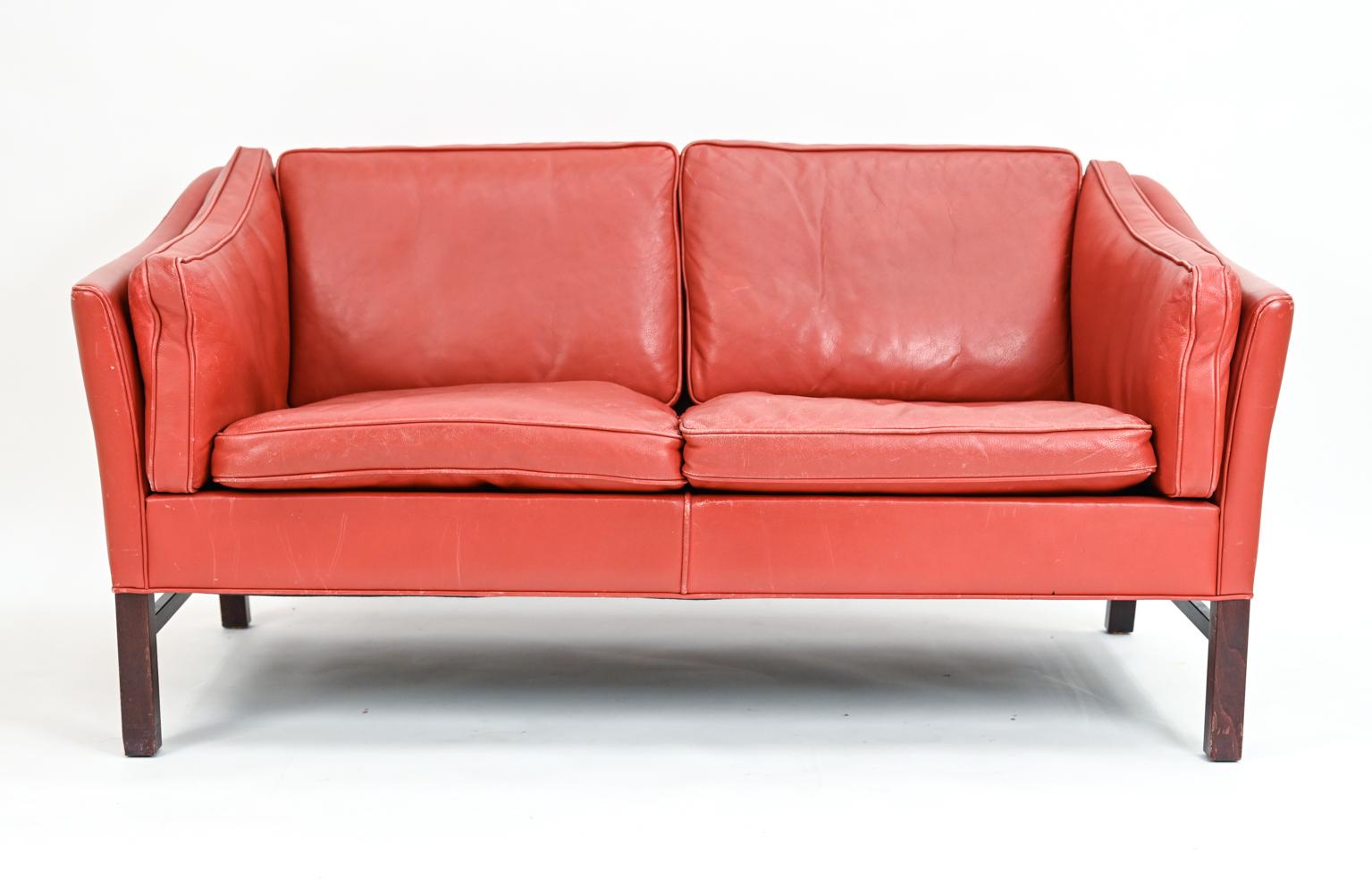 Danish Modern Leather Sofa Suite by Grant Mobelfabrik, c. 1970's For Sale 3