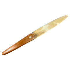 Danish Modern Letter Opener by Jens Quistgaard in Teak & Brass