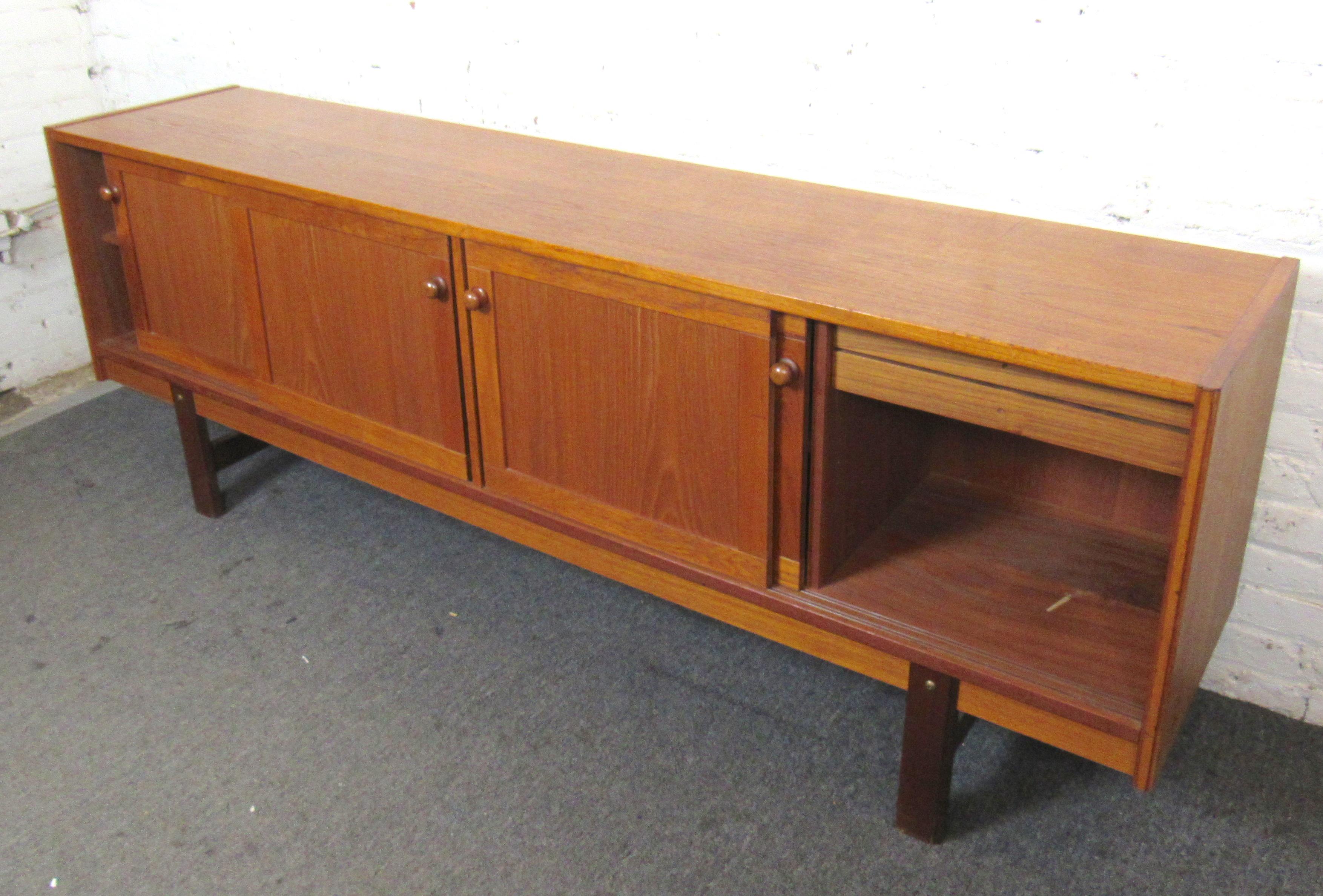 Danish Modern Long Cabinet In Good Condition In Brooklyn, NY