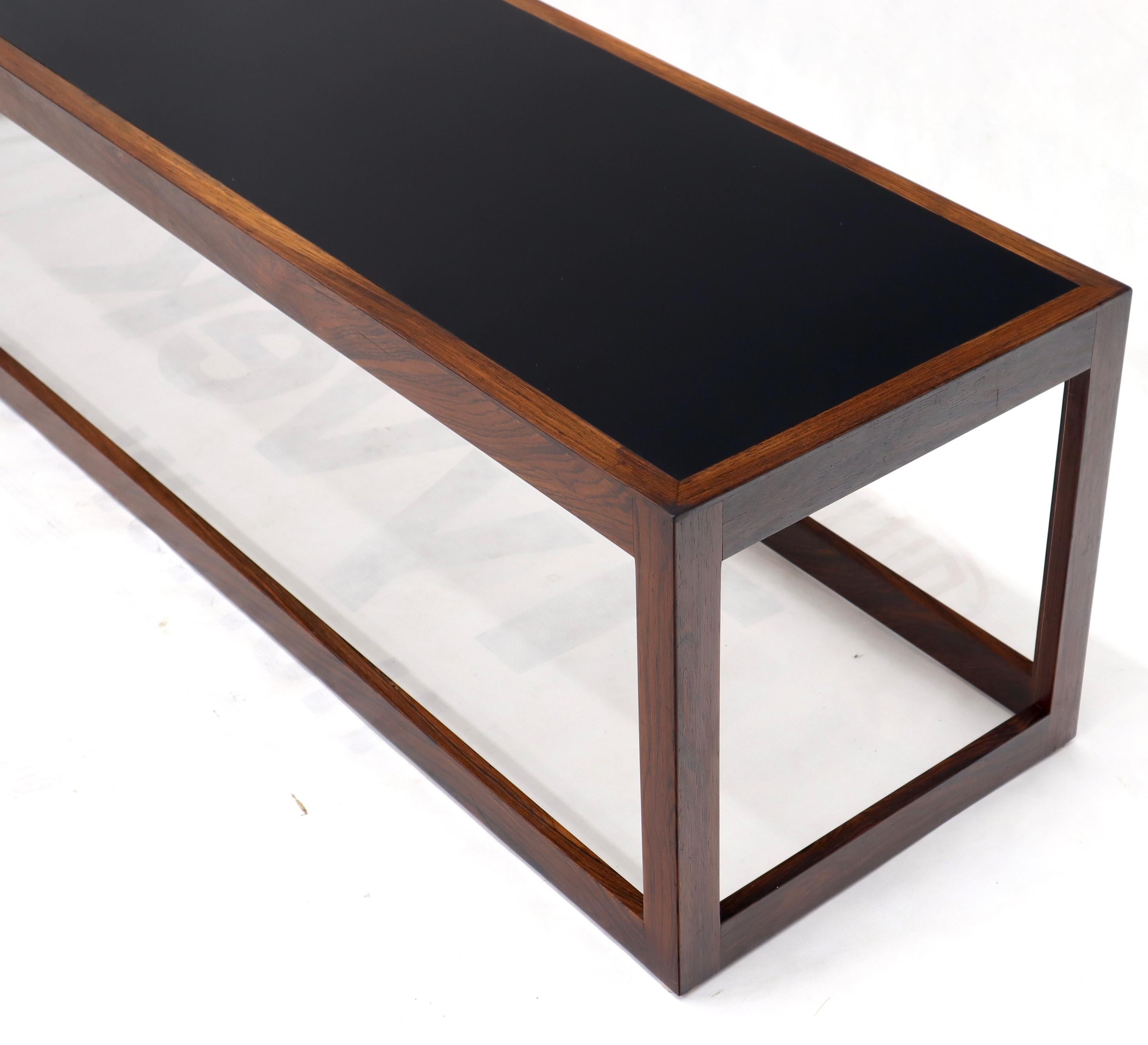 Danish Modern Long Nesting Solid Rosewood Frames Nesting Coffee Tables 8