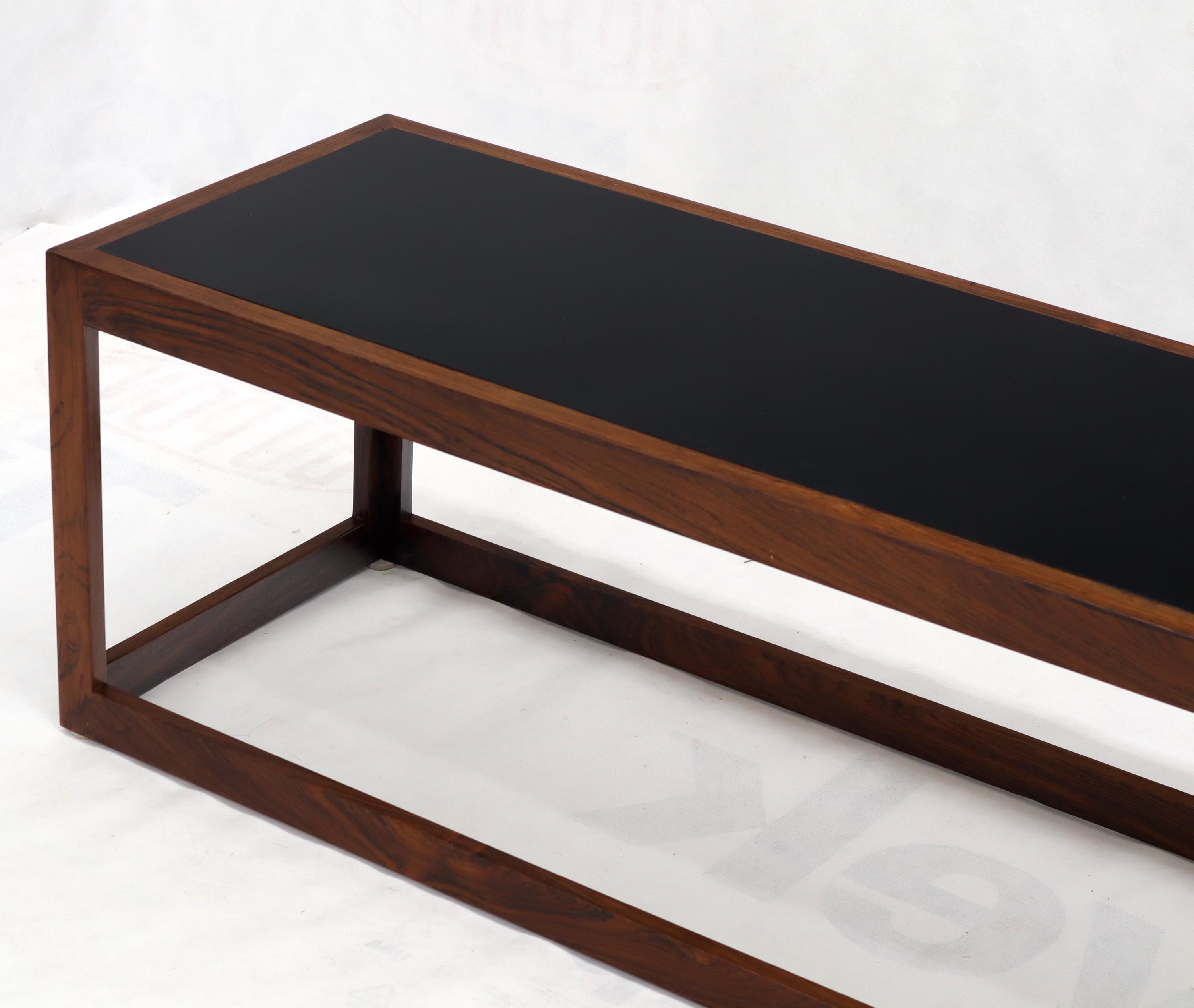 Danish Modern Long Nesting Solid Rosewood Frames Nesting Coffee Tables 9