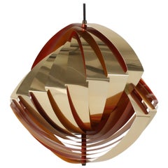 Danish Modern Louis Weisdorf Brass Conch or Konkylie Lamp Made by Lyfa, 1960s