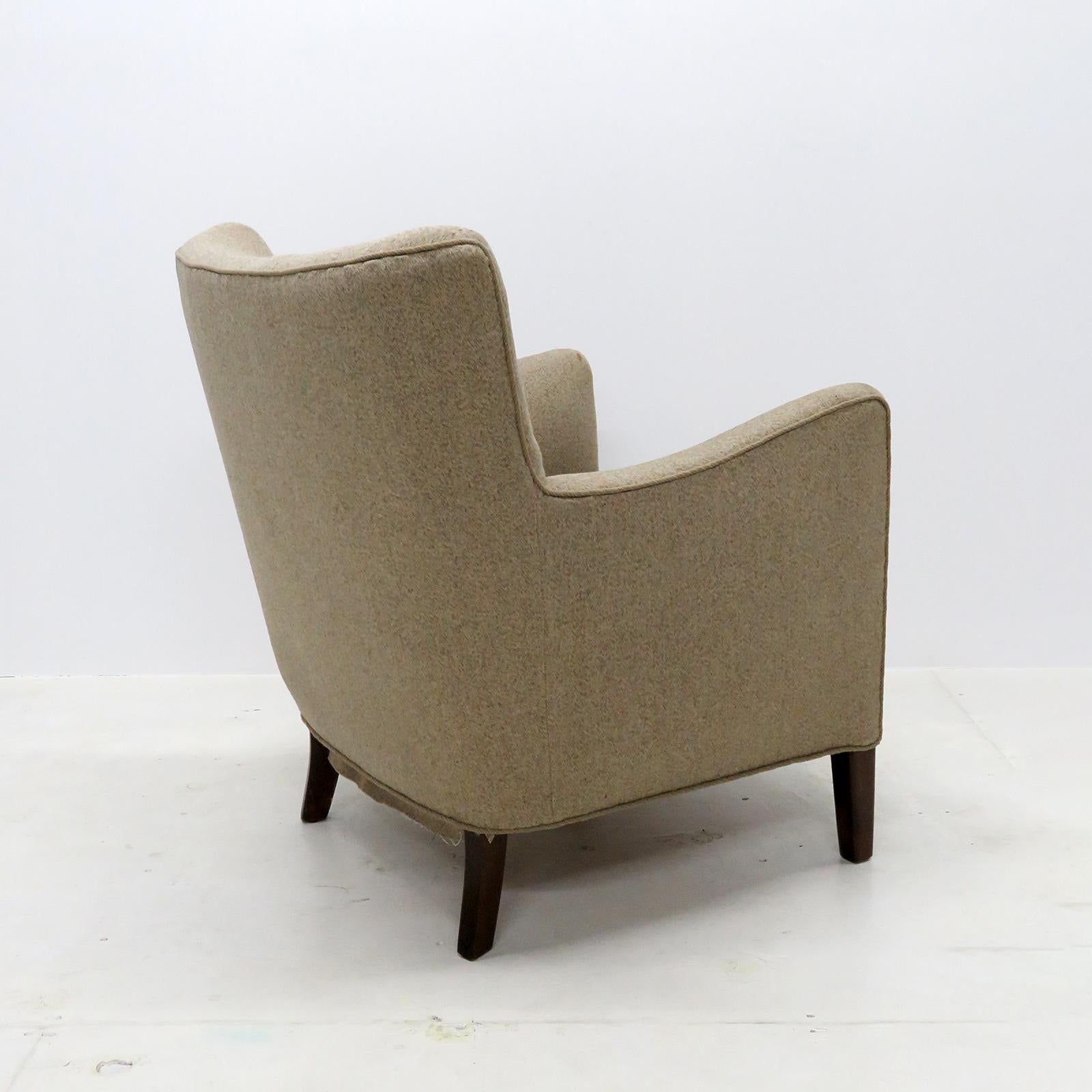 Upholstery Danish Modern Lounge Chair, 1940