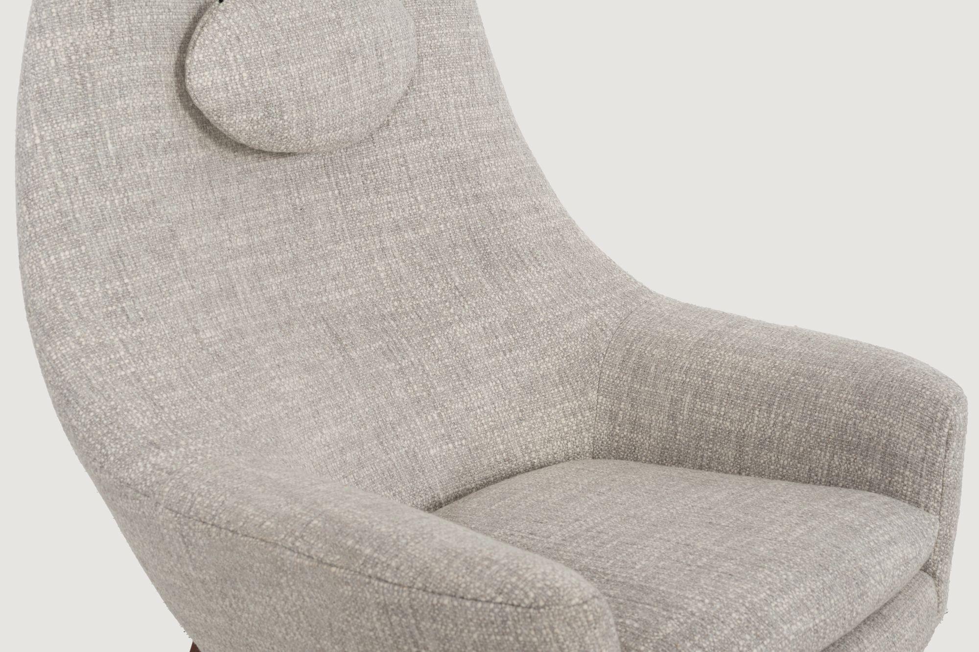Fauteuil de salon et pouf danois moderne 1960c. en vente 4