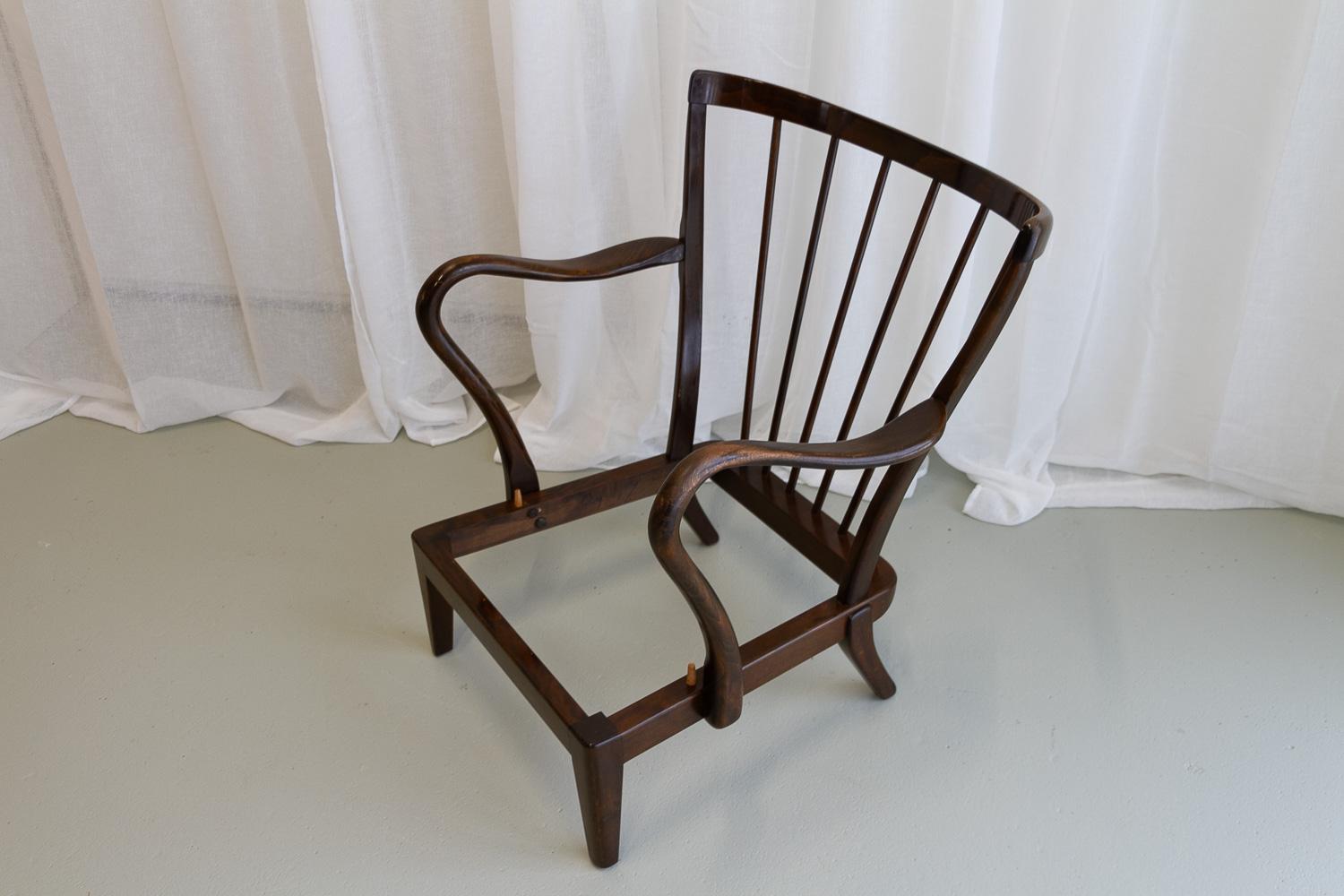 Danish Modern Lounge Chair by Alfred Christensen for Slagelse Møbelværk, 1940s. 9