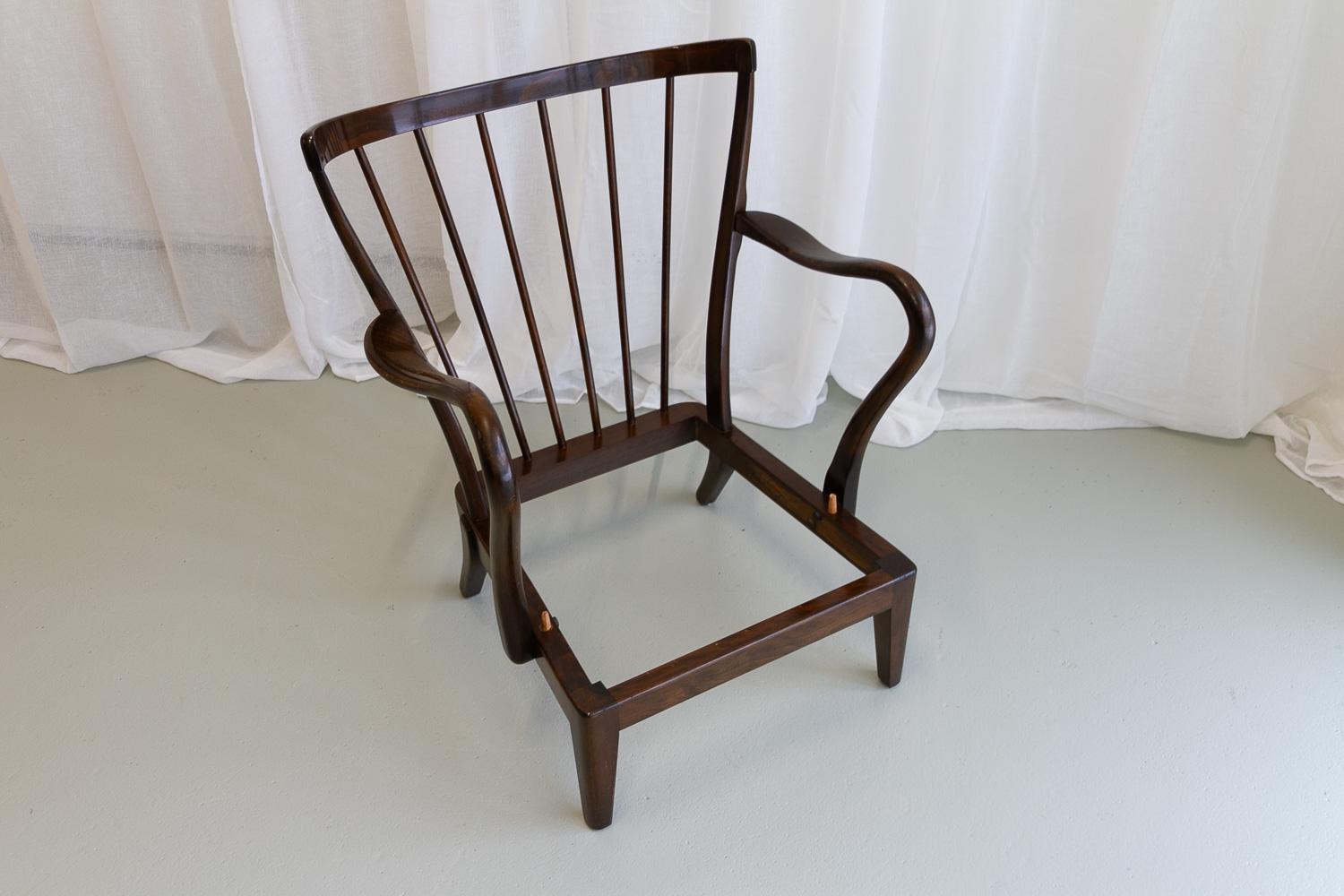 Danish Modern Lounge Chair by Alfred Christensen for Slagelse Møbelværk, 1940s. 11