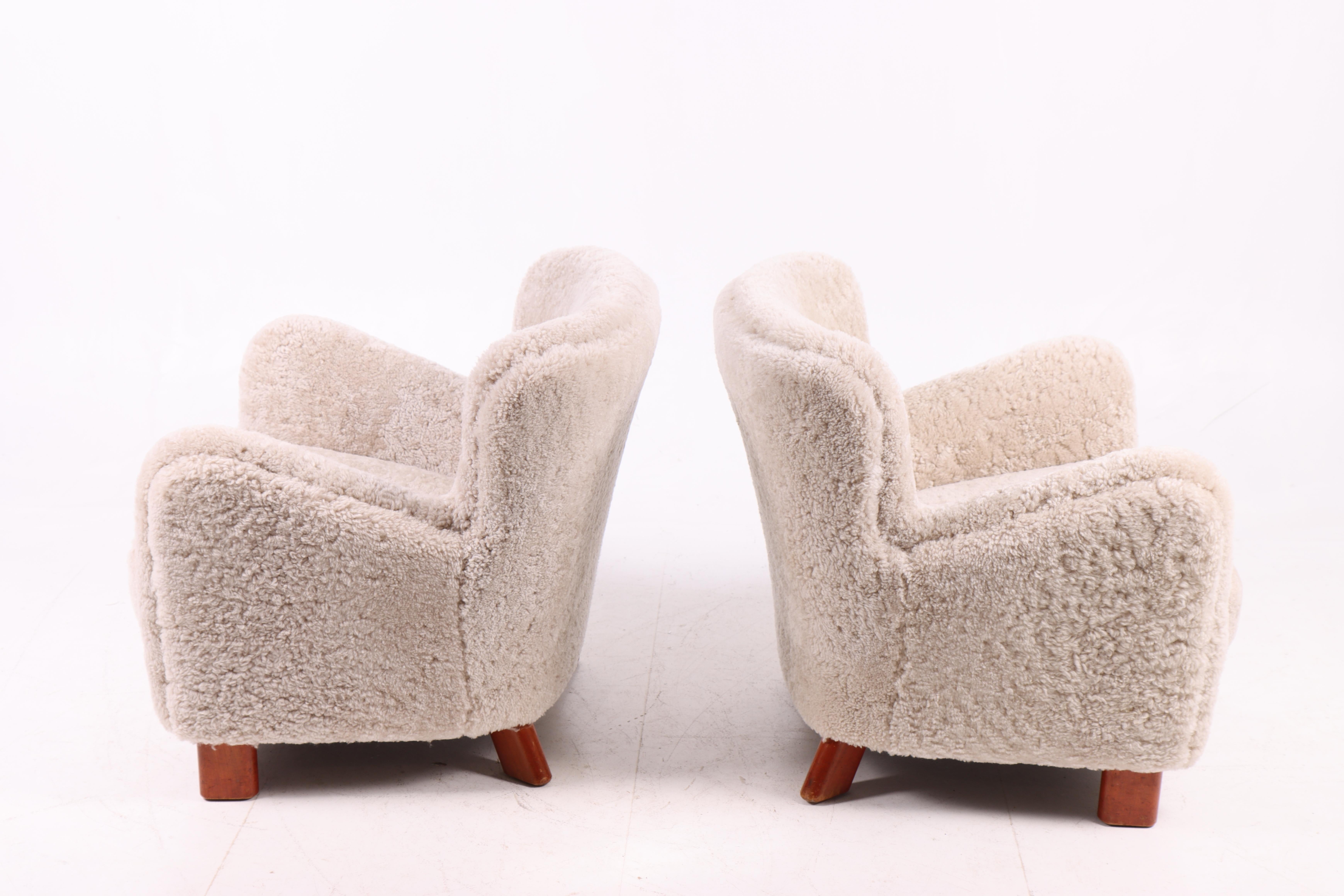 Scandinave moderne Fauteuil de salon danois moderne de Fritz Hansen modèle 1669, années 1940 en vente