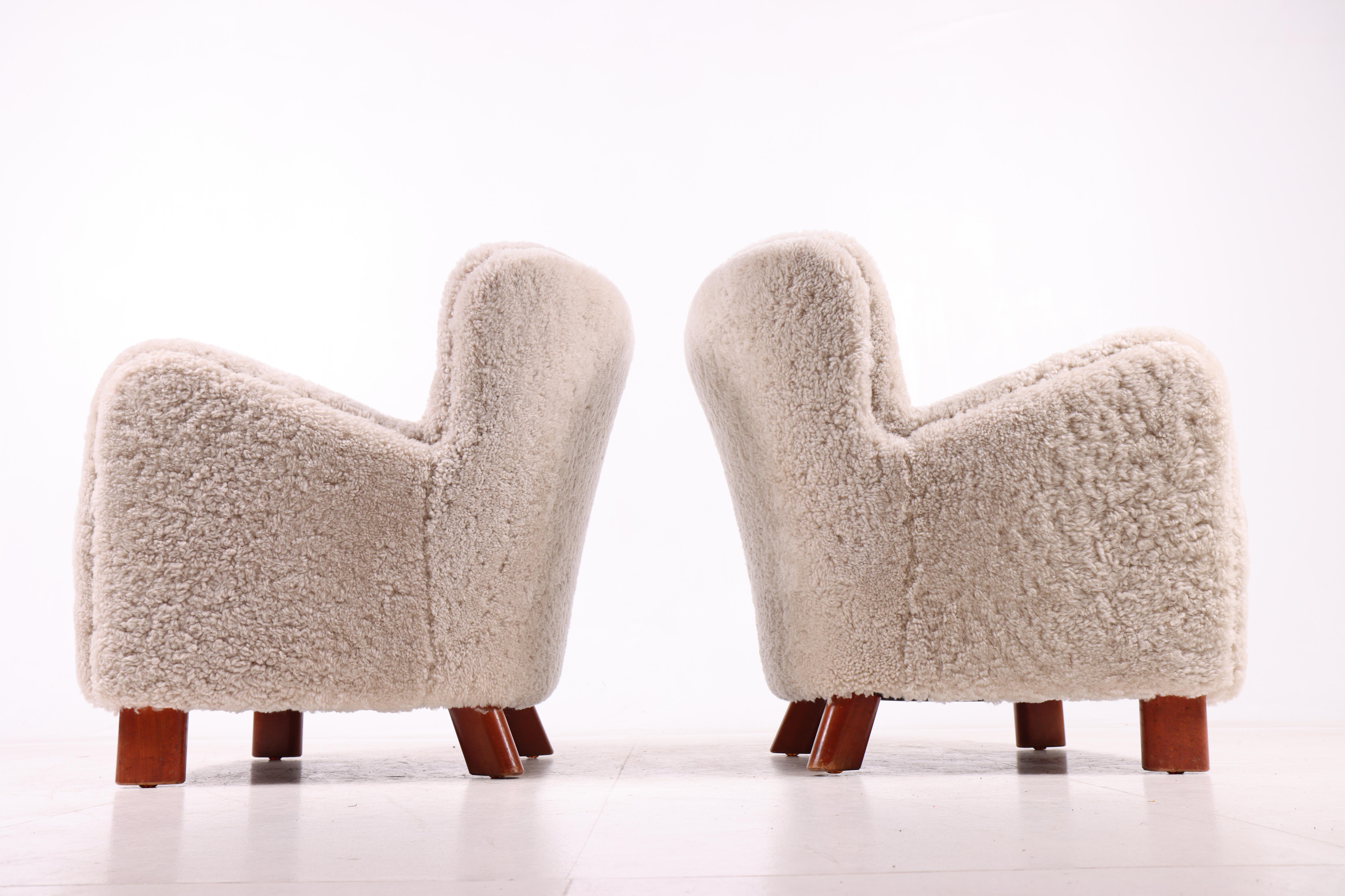 Danois Fauteuil de salon danois moderne de Fritz Hansen modèle 1669, années 1940 en vente