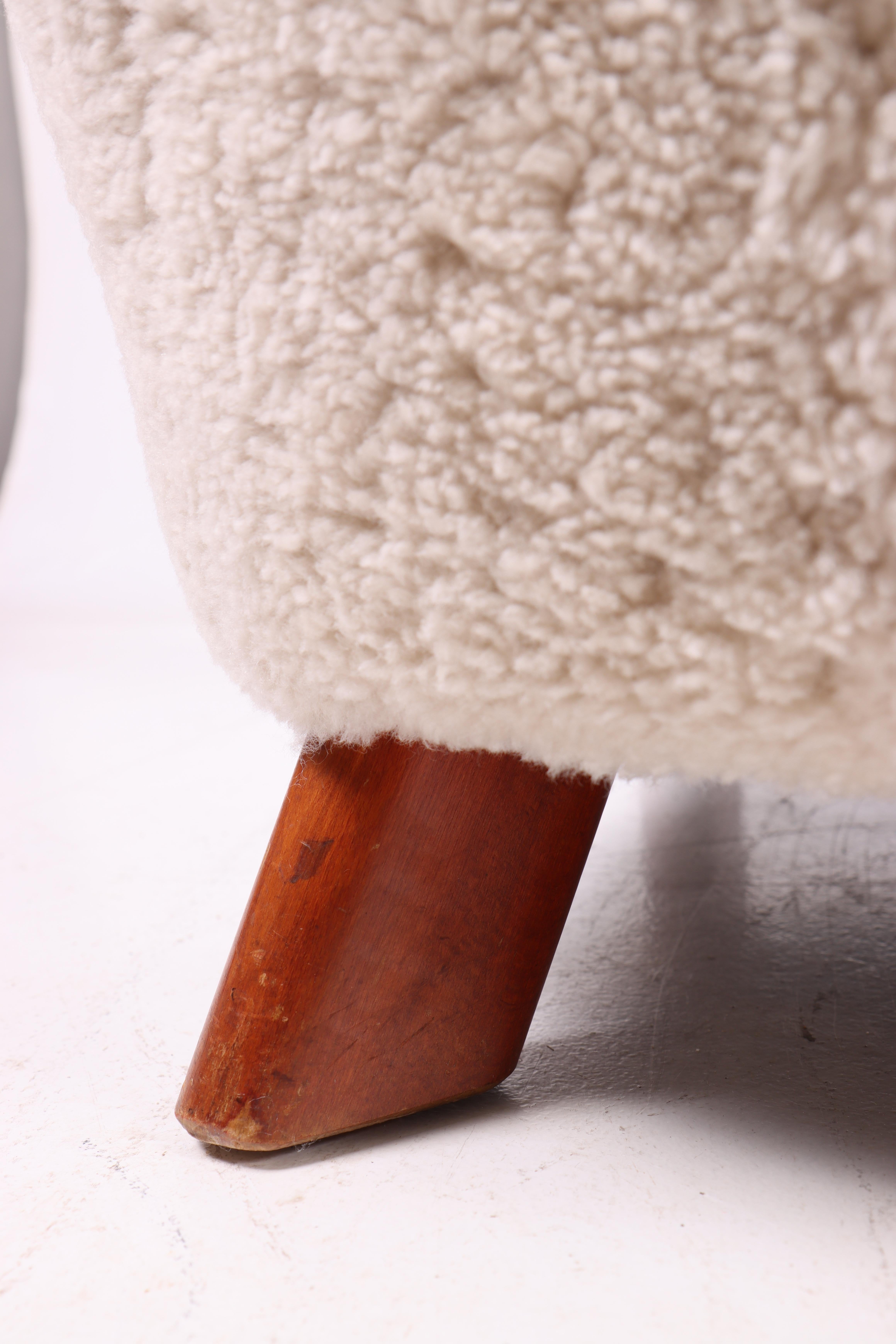 Milieu du XXe siècle Fauteuil de salon danois moderne de Fritz Hansen modèle 1669, années 1940 en vente