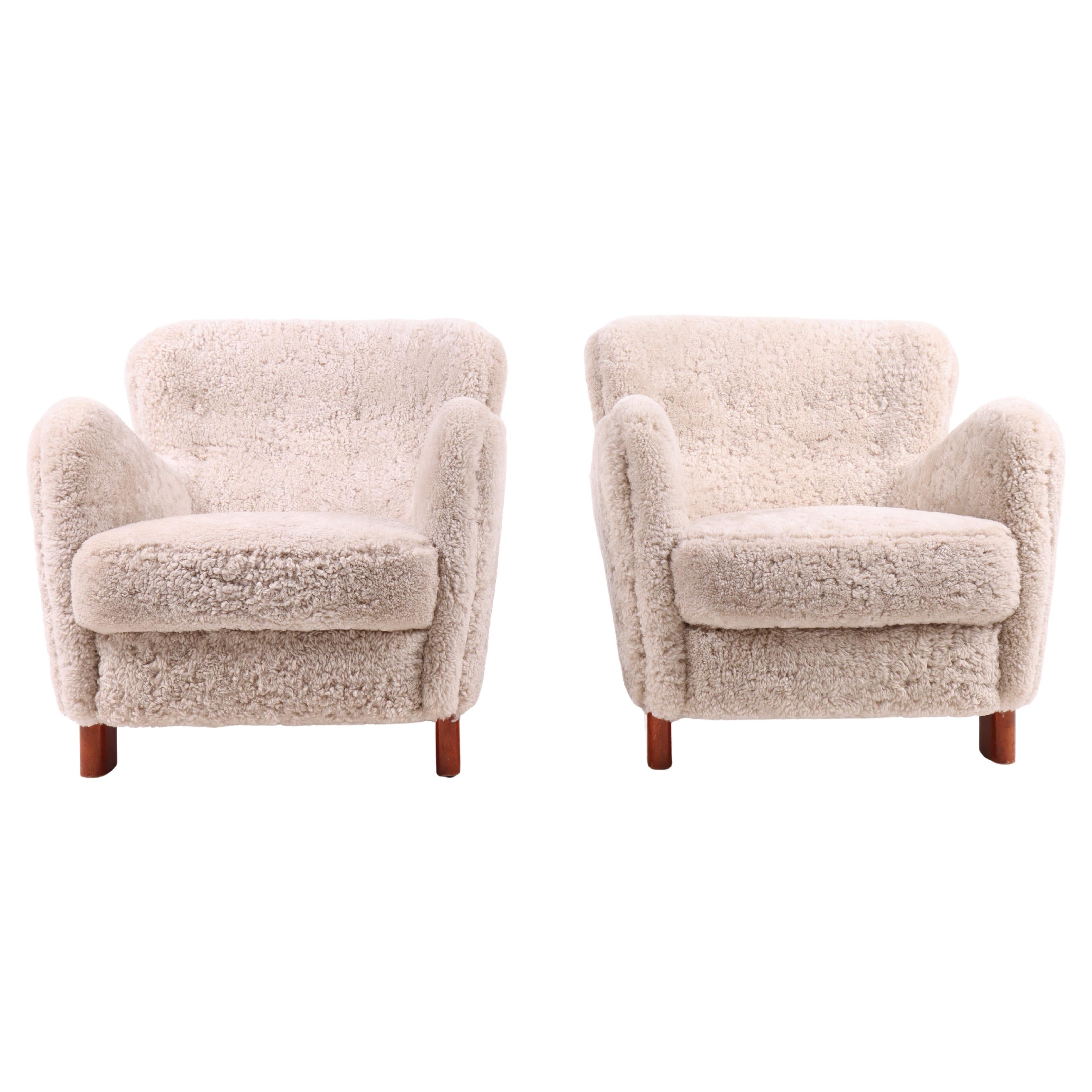 Fauteuil de salon danois moderne de Fritz Hansen modèle 1669, années 1940 en vente